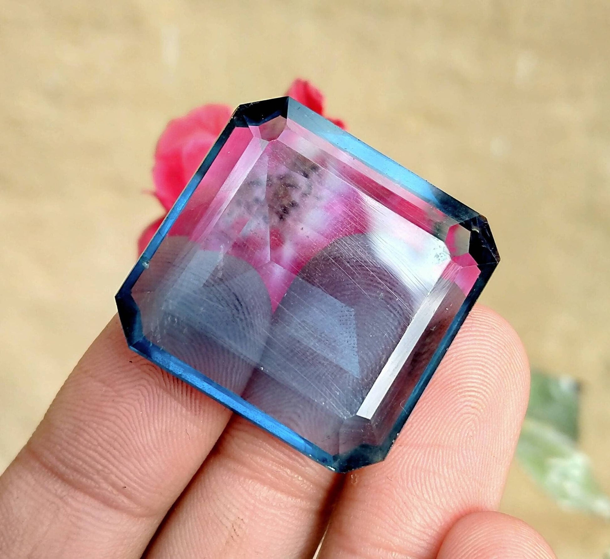 ARSAA GEMS AND MINERALSNatural top quality beautiful faceted 73 carats Asscher Shape flourite gem - Premium  from ARSAA GEMS AND MINERALS - Just $35.00! Shop now at ARSAA GEMS AND MINERALS