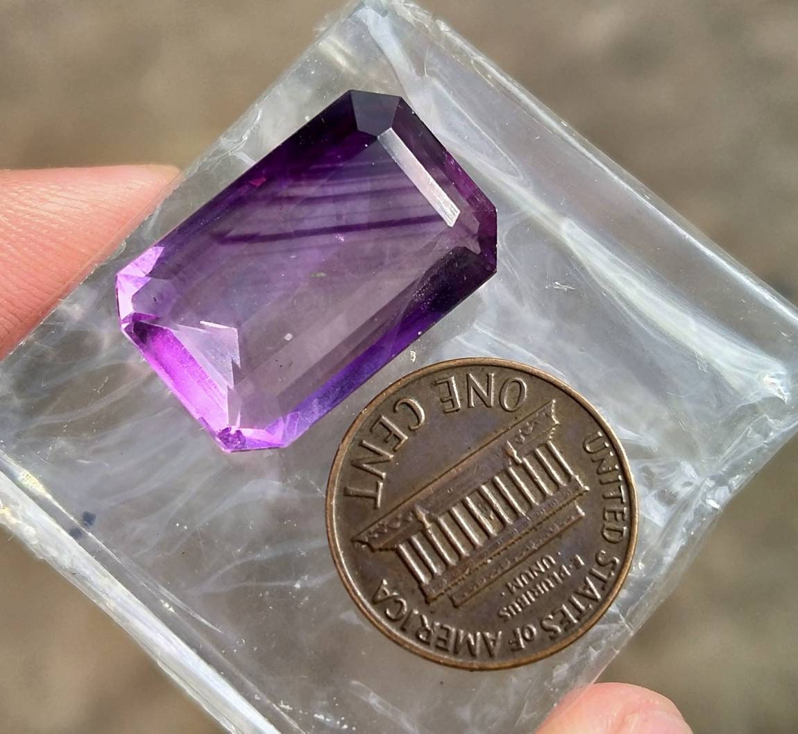 ARSAA GEMS AND MINERALSNatural top quality faceted beautiful 25 carats radiant shape flourite gem - Premium  from ARSAA GEMS AND MINERALS - Just $25.00! Shop now at ARSAA GEMS AND MINERALS