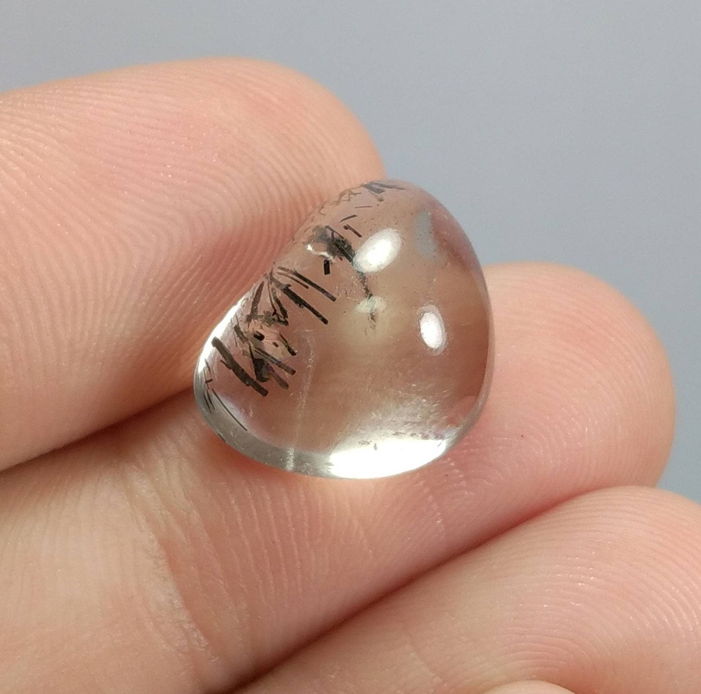 ARSAA GEMS AND MINERALSNatural fine quality beautiful 12.5 carat heart shape black Tourmaline included quartz Cabochon - Premium  from ARSAA GEMS AND MINERALS - Just $15.00! Shop now at ARSAA GEMS AND MINERALS