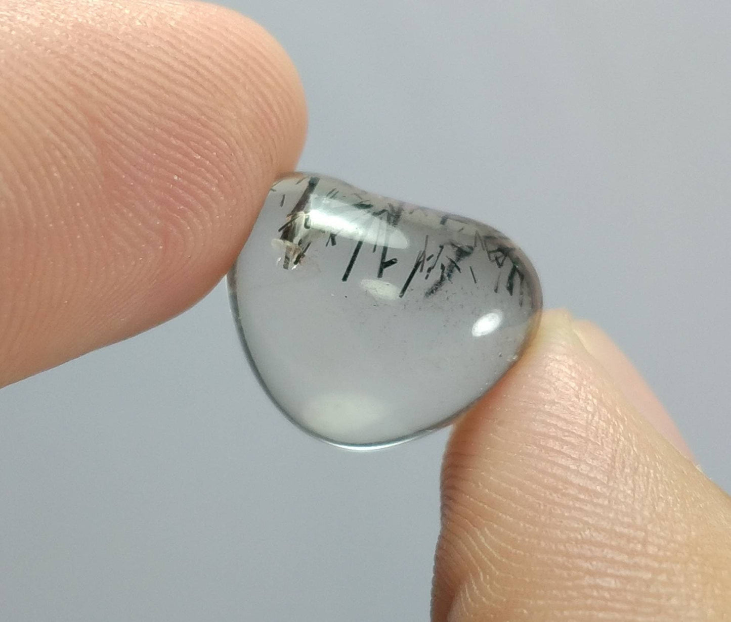 ARSAA GEMS AND MINERALSNatural fine quality beautiful 12.5 carat heart shape black Tourmaline included quartz Cabochon - Premium  from ARSAA GEMS AND MINERALS - Just $15.00! Shop now at ARSAA GEMS AND MINERALS