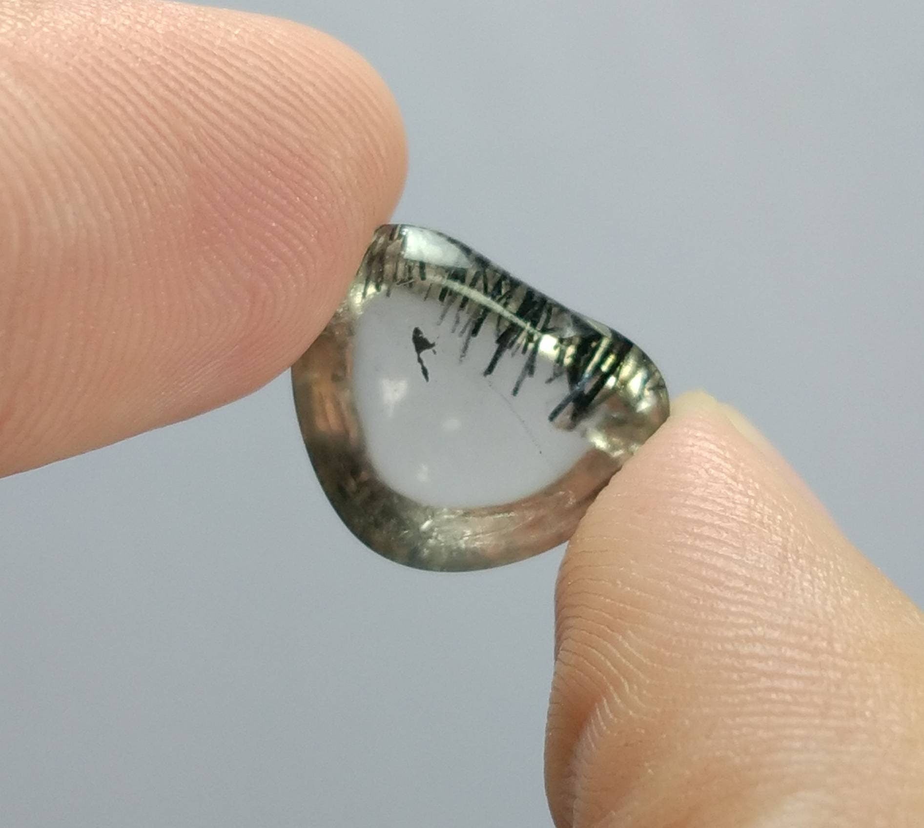 ARSAA GEMS AND MINERALSNatural fine quality beautiful 12.5 carat heart shape black Tourmaline included quartz Cabochon - Premium  from ARSAA GEMS AND MINERALS - Just $15.00! Shop now at ARSAA GEMS AND MINERALS