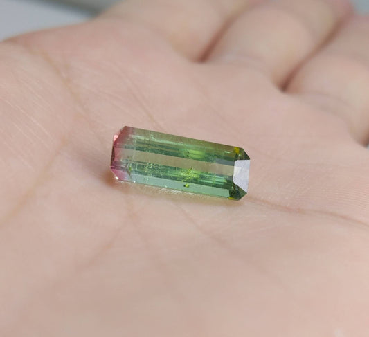 ARSAA GEMS AND MINERALSNatural top and high quality beautiful 6 carats faceted Bicolor tourmaline loose gem - Premium  from ARSAA GEMS AND MINERALS - Just $150.00! Shop now at ARSAA GEMS AND MINERALS