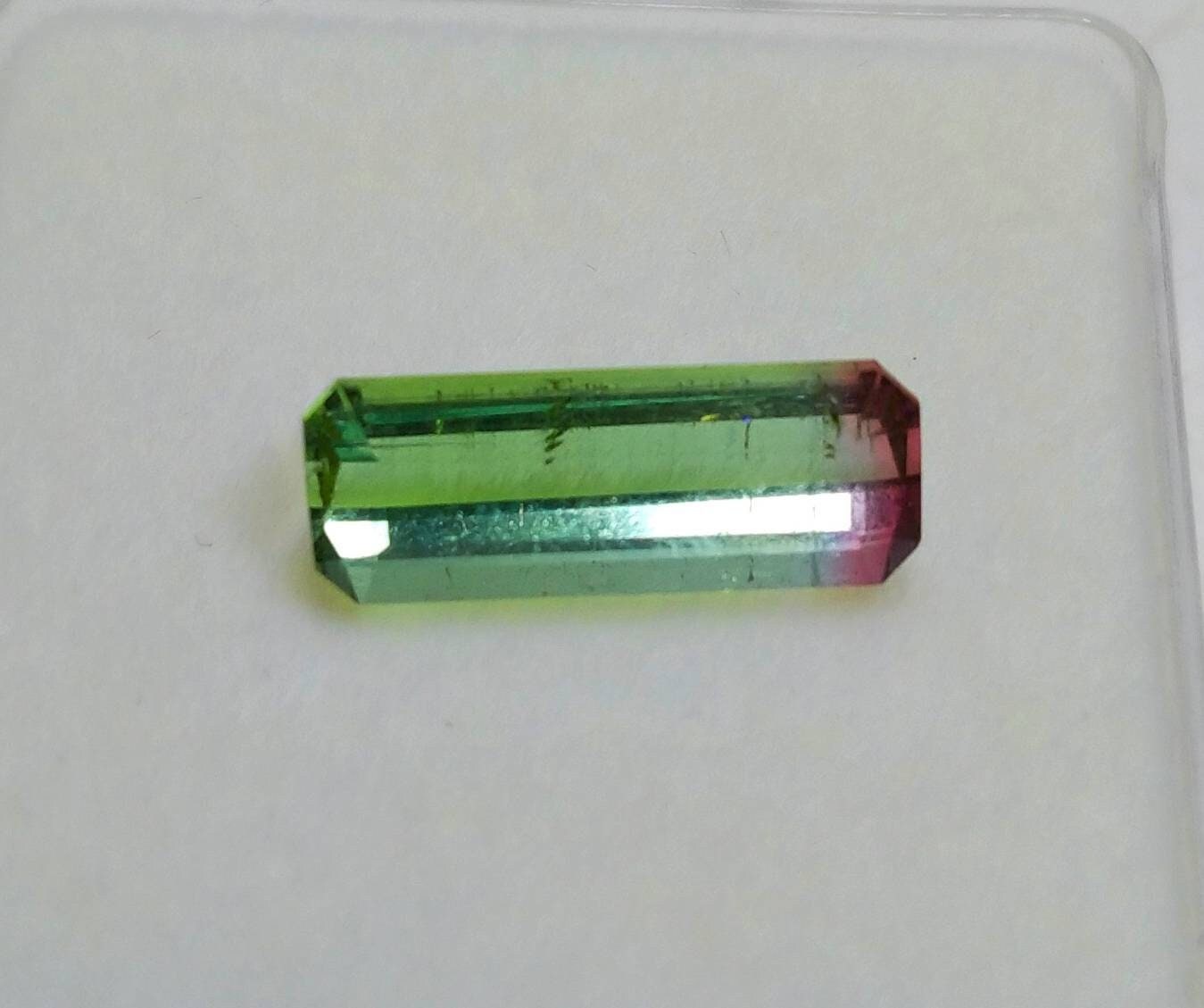 ARSAA GEMS AND MINERALSNatural top and high quality beautiful 6 carats faceted Bicolor tourmaline loose gem - Premium  from ARSAA GEMS AND MINERALS - Just $150.00! Shop now at ARSAA GEMS AND MINERALS