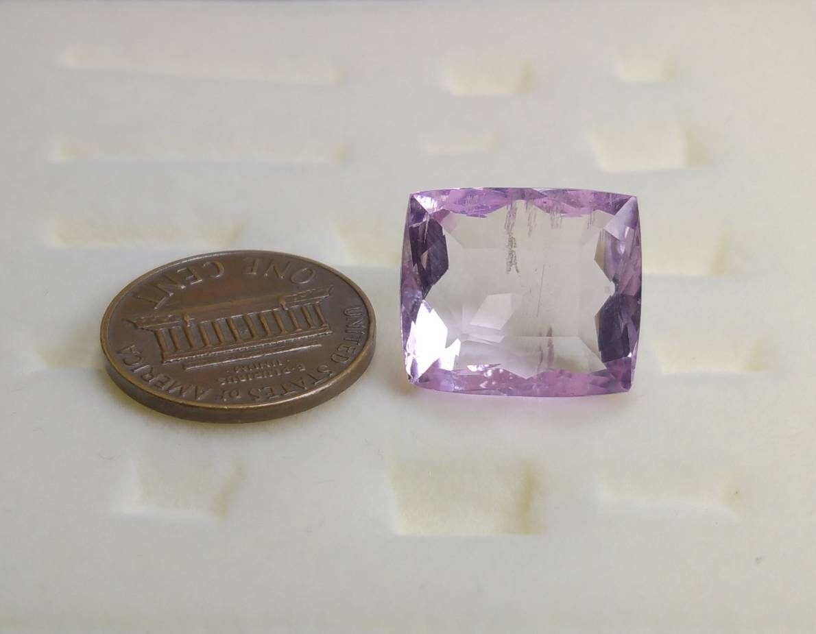 ARSAA GEMS AND MINERALSNatural top quality beautiful 20 carats faceted radiant shape kunzite gem - Premium  from ARSAA GEMS AND MINERALS - Just $40.00! Shop now at ARSAA GEMS AND MINERALS