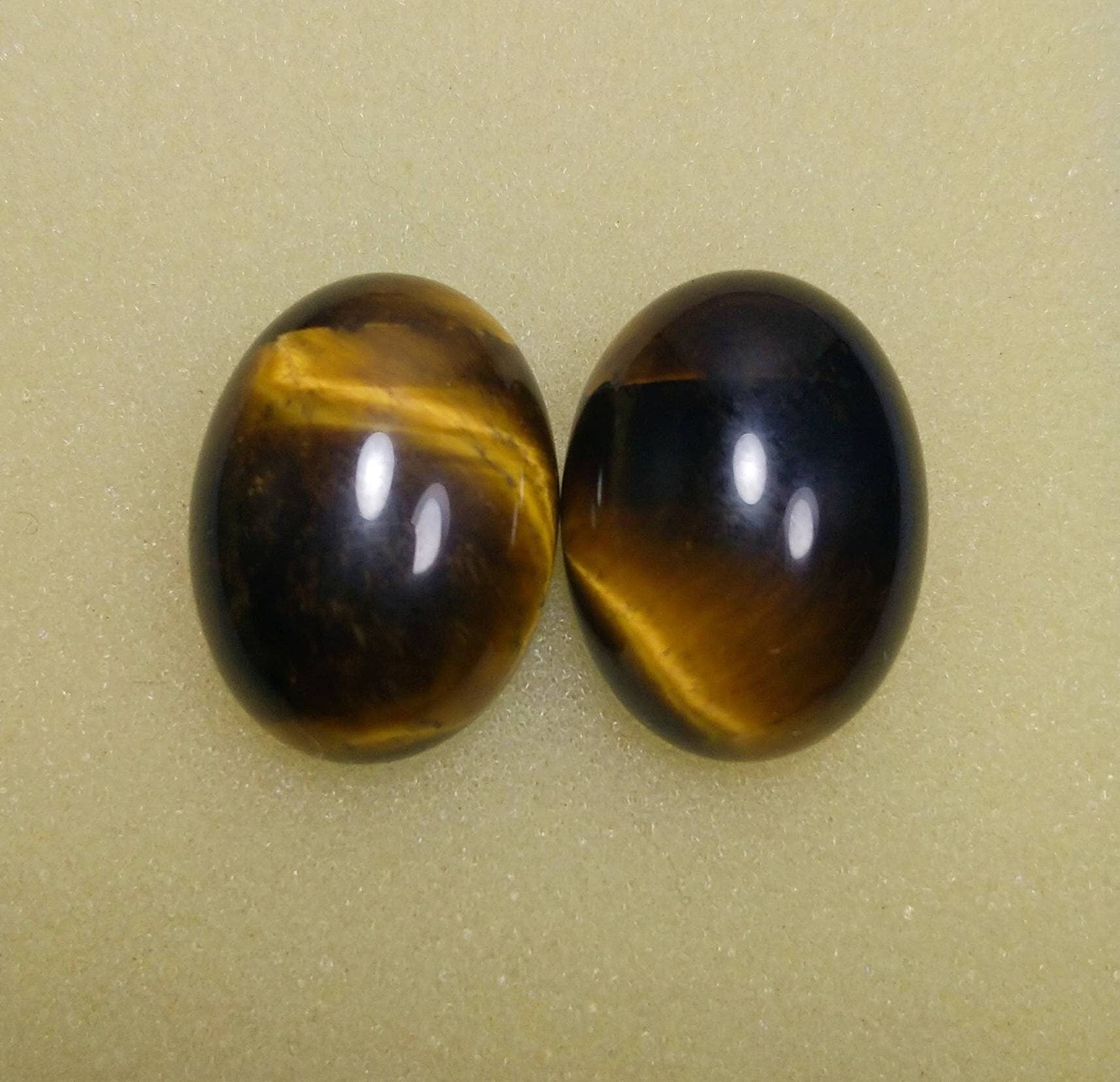 ARSAA GEMS AND MINERALSNatural top quality beautiful 34 carats pair of tigereye cabochons - Premium  from ARSAA GEMS AND MINERALS - Just $15.00! Shop now at ARSAA GEMS AND MINERALS