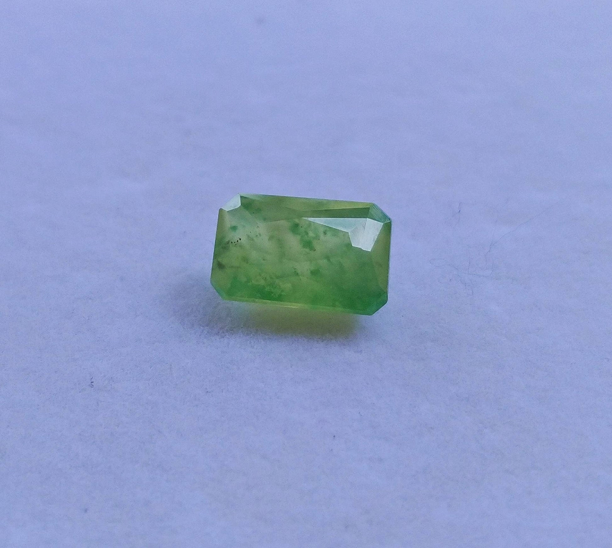 ARSAA GEMS AND MINERALSNatural fine quality beautiful 5 carats radiant shape faceted green hydrograssular garnet gem - Premium  from ARSAA GEMS AND MINERALS - Just $15.00! Shop now at ARSAA GEMS AND MINERALS