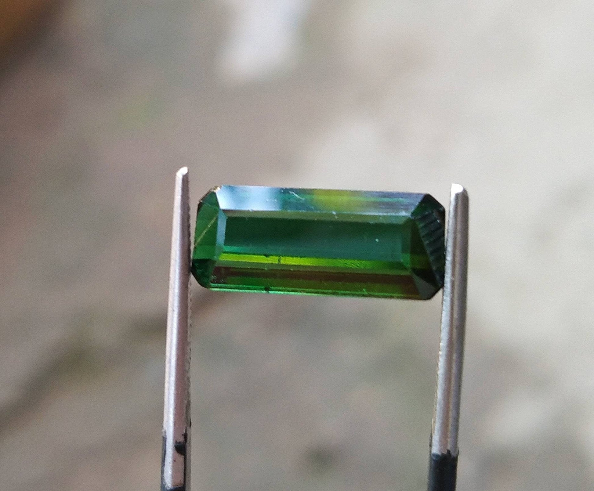 ARSAA GEMS AND MINERALSNatural top quality beautiful 4 carats clear green faceted radiant shape Tourmaline gem - Premium  from ARSAA GEMS AND MINERALS - Just $80.00! Shop now at ARSAA GEMS AND MINERALS