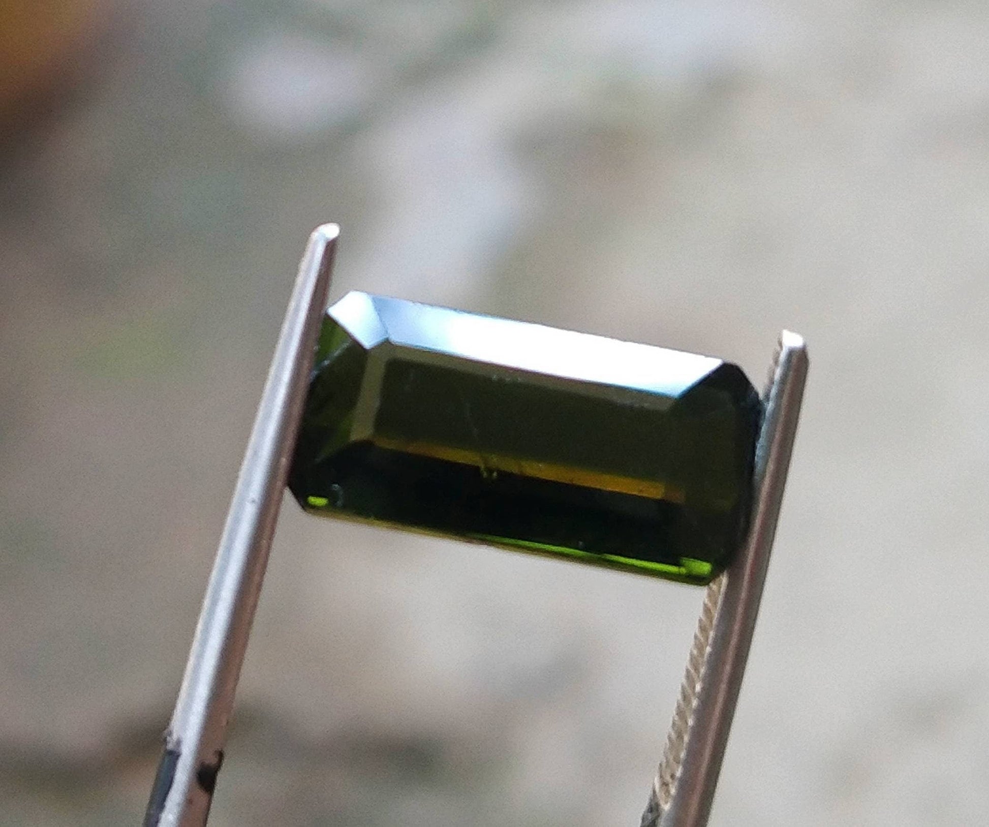 ARSAA GEMS AND MINERALSNatural top quality beautiful 3.5 carats faceted radiant shape dark green tourmaline gem - Premium  from ARSAA GEMS AND MINERALS - Just $17.00! Shop now at ARSAA GEMS AND MINERALS