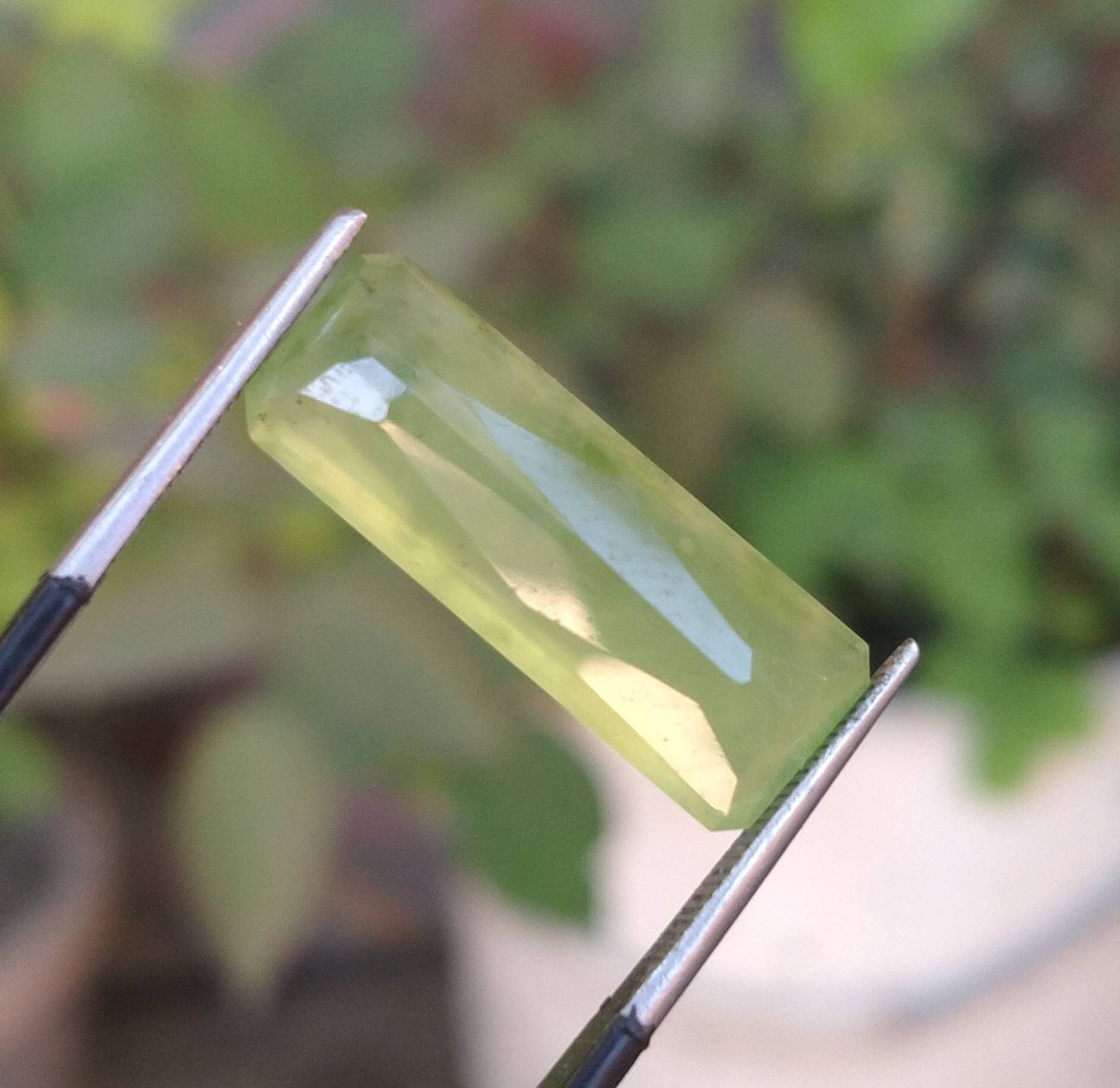 ARSAA GEMS AND MINERALSNatural top quality beautiful 9 carats radiant cut shape faceted green hydrograssular garnet gem - Premium  from ARSAA GEMS AND MINERALS - Just $20.00! Shop now at ARSAA GEMS AND MINERALS
