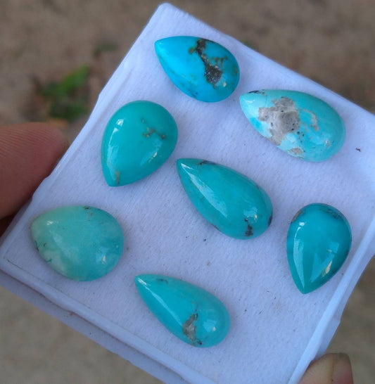 ARSAA GEMS AND MINERALSNatural fine quality beautiful 45 carats pear shapes small lot of blue kingman stabilized some of them with pyrite turquoise cabochons - Premium  from ARSAA GEMS AND MINERALS - Just $40.00! Shop now at ARSAA GEMS AND MINERALS
