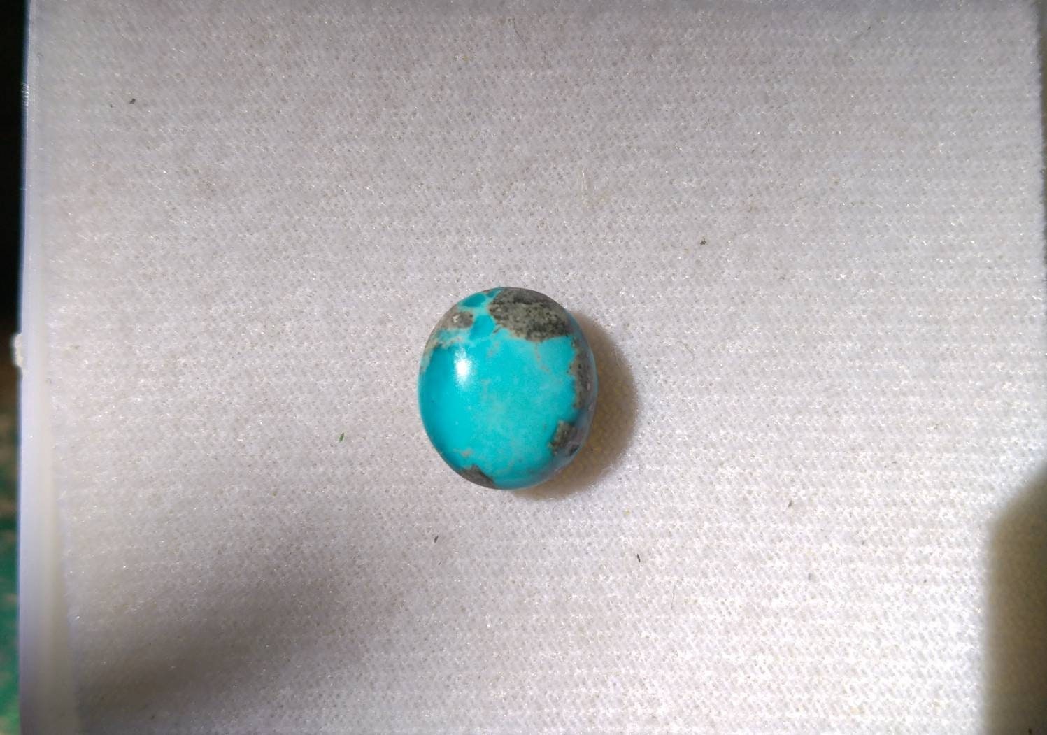 ARSAA GEMS AND MINERALSNatural fine quality beautiful 9 carats oval shape untreated unheated blue turquoise with pyrite cabochon - Premium  from ARSAA GEMS AND MINERALS - Just $15.00! Shop now at ARSAA GEMS AND MINERALS