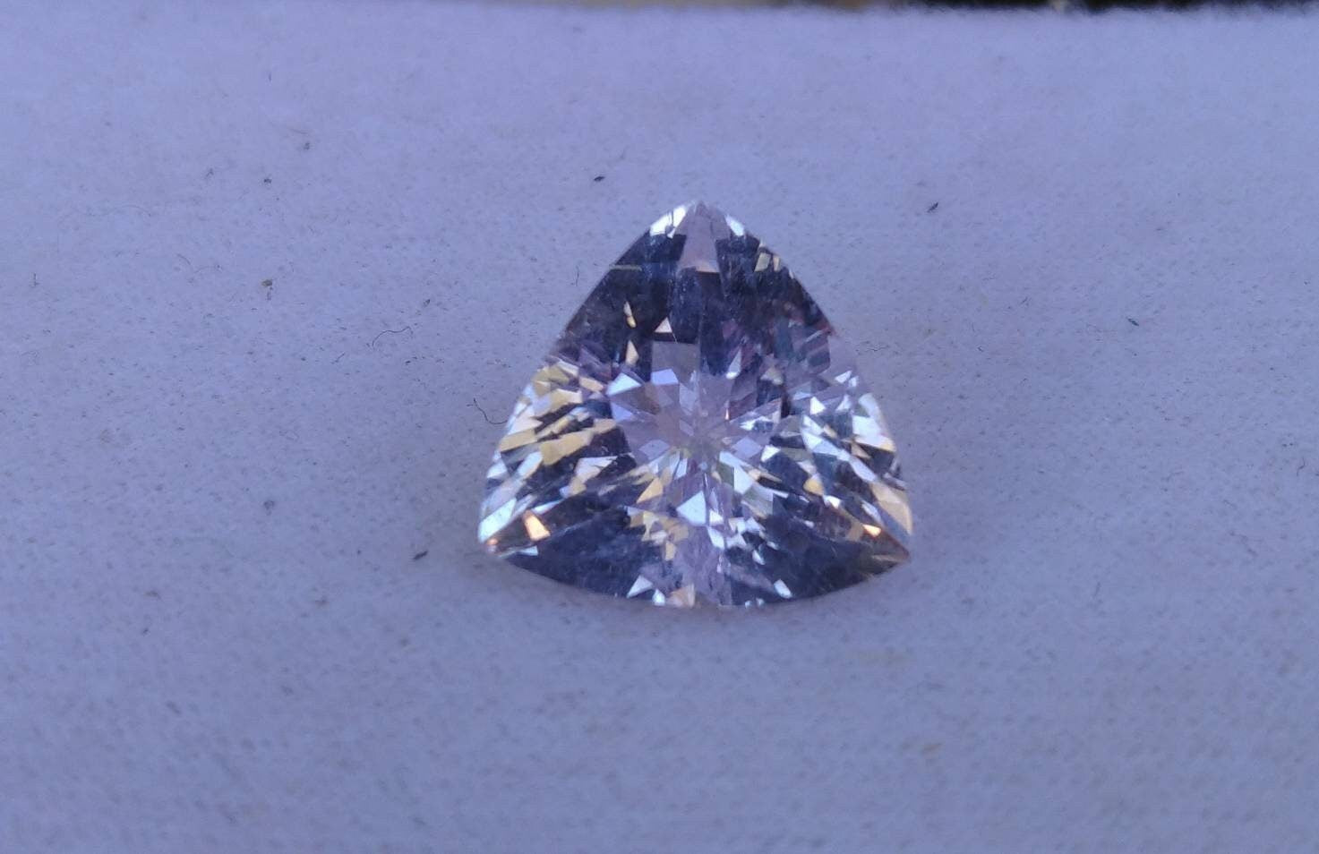 ARSAA GEMS AND MINERALSNatural good quality beautiful 9 carats trillion shape light purple VV clarity faceted amethyst gem - Premium  from ARSAA GEMS AND MINERALS - Just $25.00! Shop now at ARSAA GEMS AND MINERALS