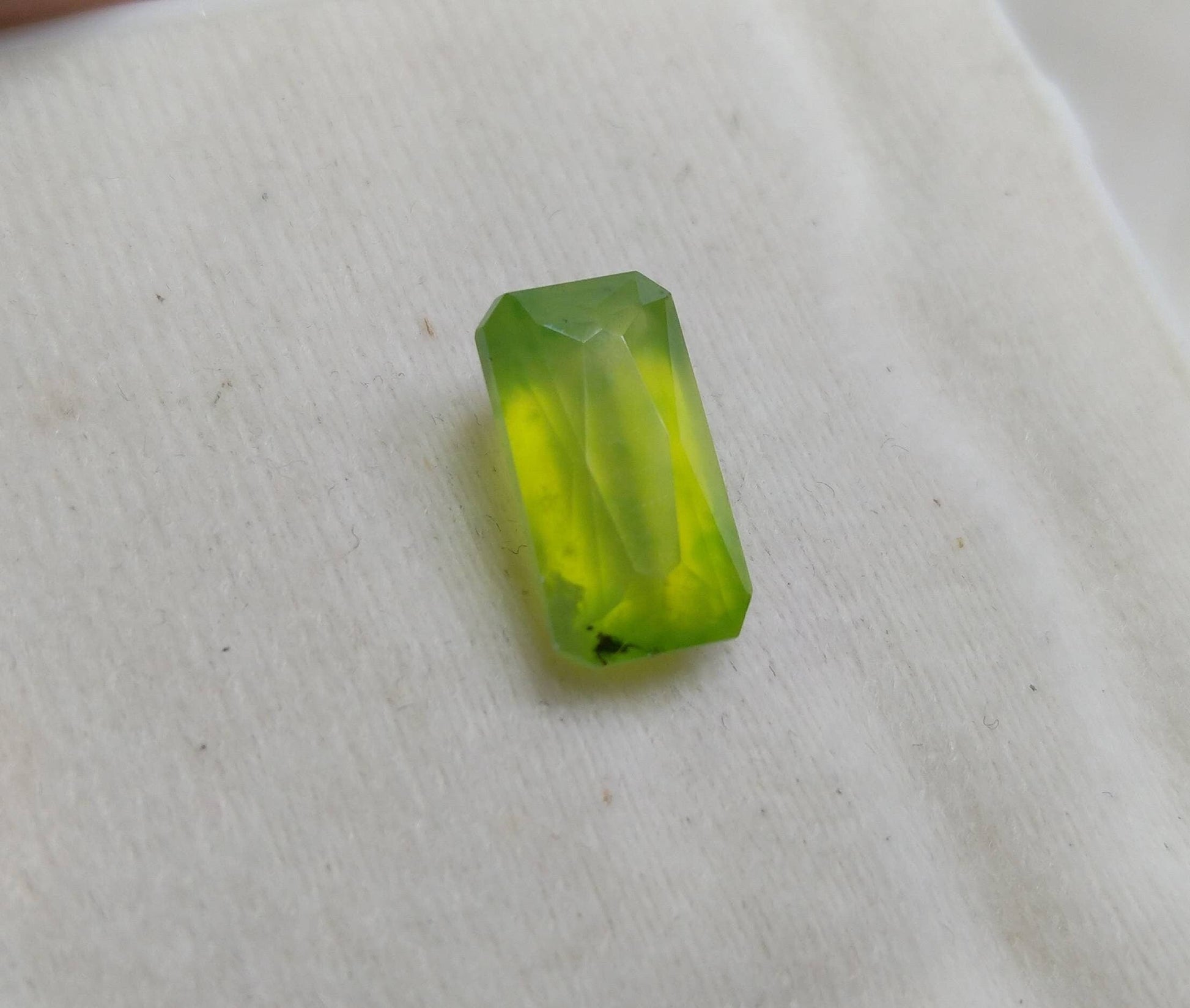 ARSAA GEMS AND MINERALSNatural top quality beautiful 8.5 Carats radiant shape green faceted hydrograssular garnet gem - Premium  from ARSAA GEMS AND MINERALS - Just $25.00! Shop now at ARSAA GEMS AND MINERALS