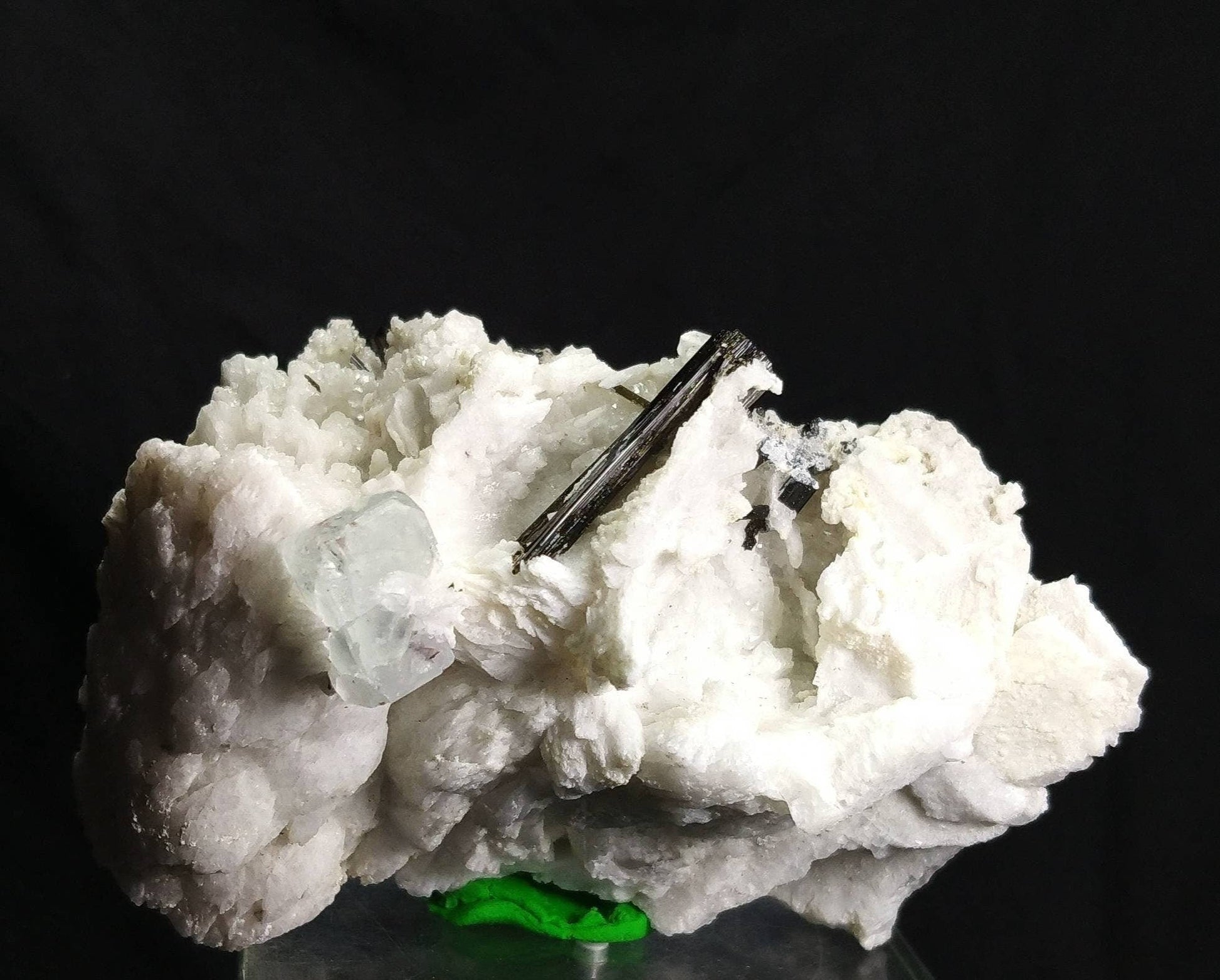 ARSAA GEMS AND MINERALSNatural aesthetic beautiful 238.8 grams combination of terminated tourmaline with aquamarine crystal on matrix on Albite - Premium  from ARSAA GEMS AND MINERALS - Just $120.00! Shop now at ARSAA GEMS AND MINERALS