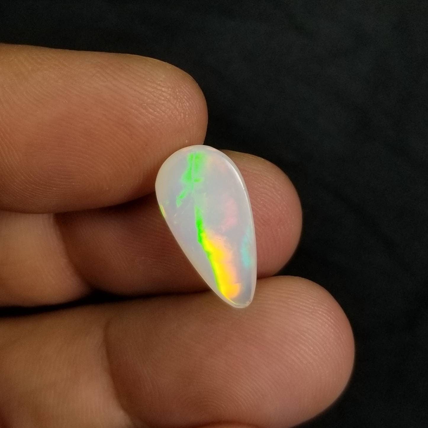 ARSAA GEMS AND MINERALSNatural Ethiopian Opal Pear shape, nice fire, ring sized - Premium  from ARSAA GEMS AND MINERALS - Just $25.00! Shop now at ARSAA GEMS AND MINERALS