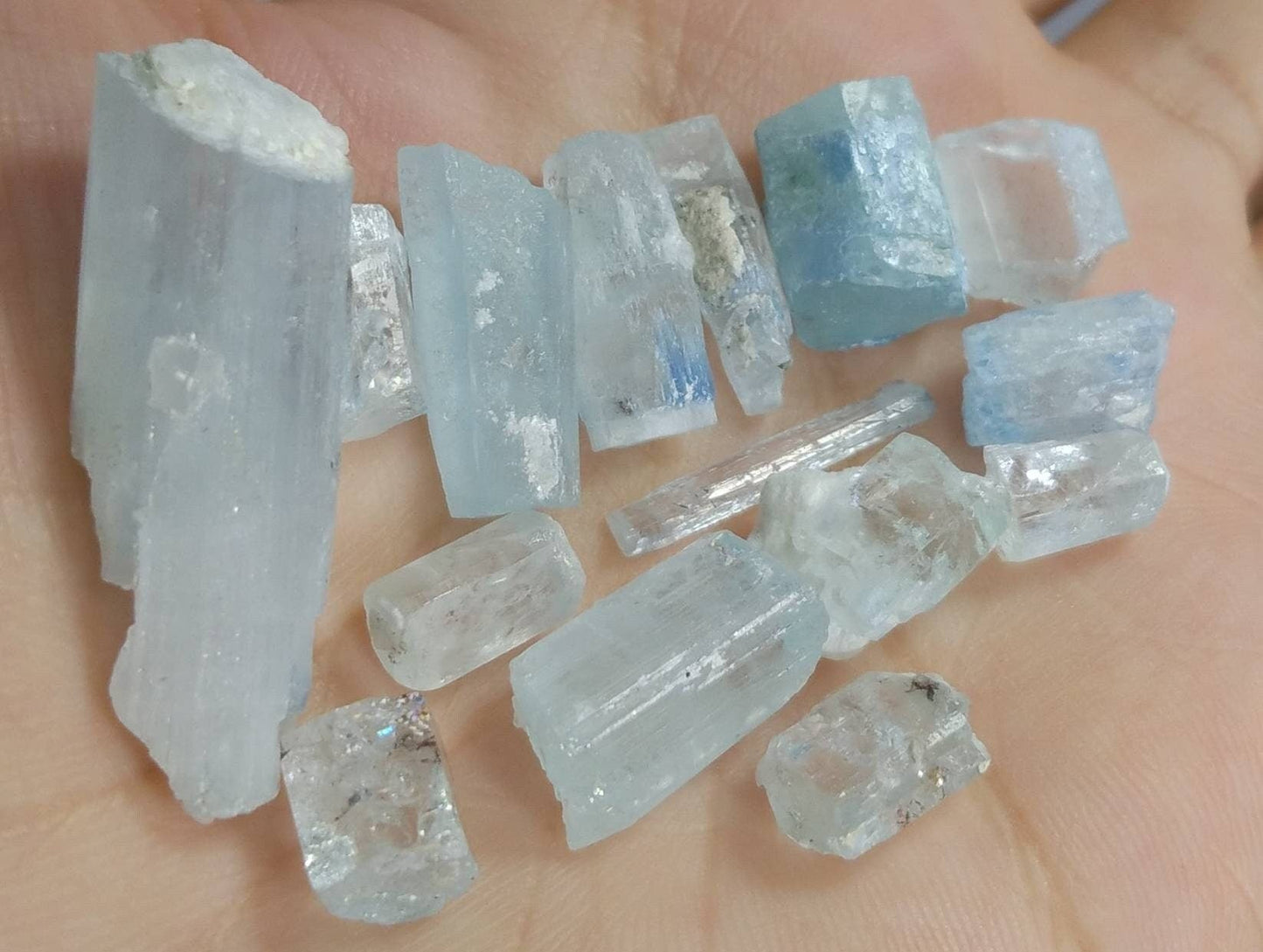 ARSAA GEMS AND MINERALSNatural fine quality beautiful 20.8 grams light blue small lot of aquamarine crystals - Premium  from ARSAA GEMS AND MINERALS - Just $120.00! Shop now at ARSAA GEMS AND MINERALS
