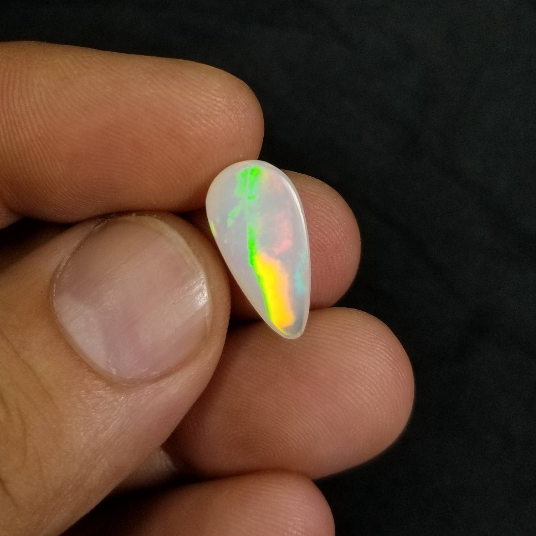 ARSAA GEMS AND MINERALSNatural Ethiopian Opal Pear shape, nice fire, ring sized - Premium  from ARSAA GEMS AND MINERALS - Just $25.00! Shop now at ARSAA GEMS AND MINERALS
