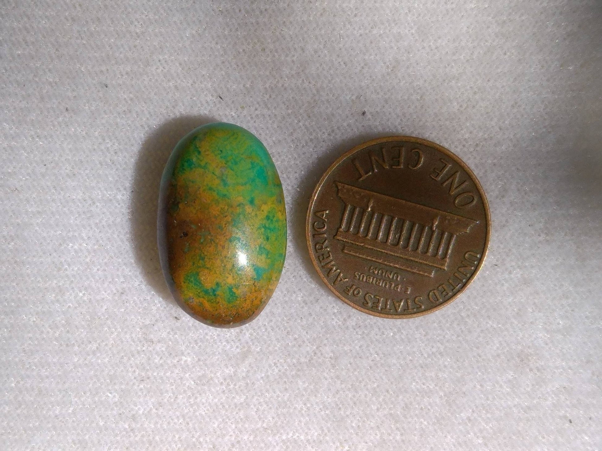 ARSAA GEMS AND MINERALSNatural fine quality beautiful 14 carats oval shape untreated unheated green turquoise cabochon - Premium  from ARSAA GEMS AND MINERALS - Just $15.00! Shop now at ARSAA GEMS AND MINERALS