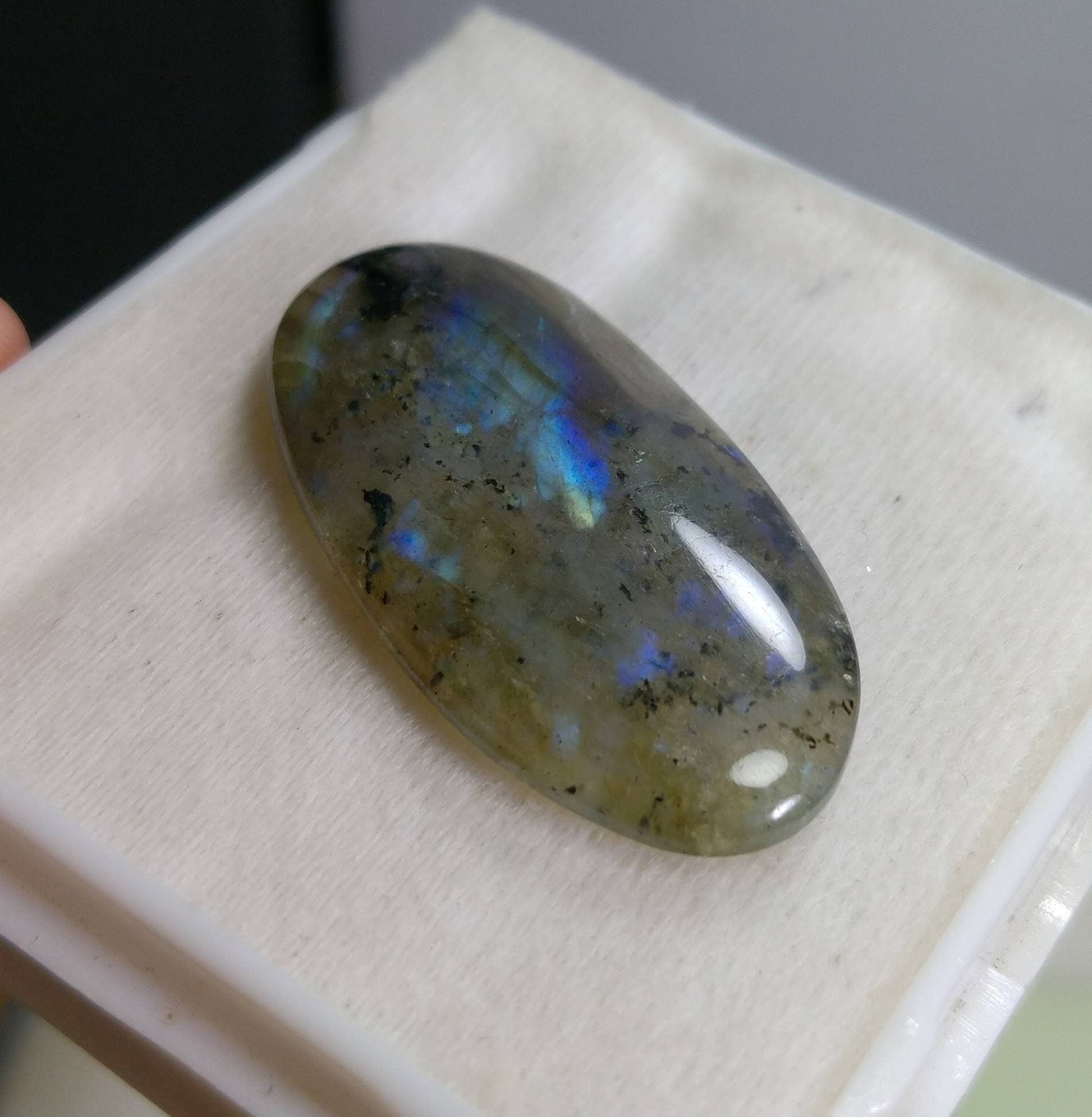 ARSAA GEMS AND MINERALSNatural fine quality beautiful 34 carats oval shape labradorite cabochon - Premium  from ARSAA GEMS AND MINERALS - Just $30.00! Shop now at ARSAA GEMS AND MINERALS