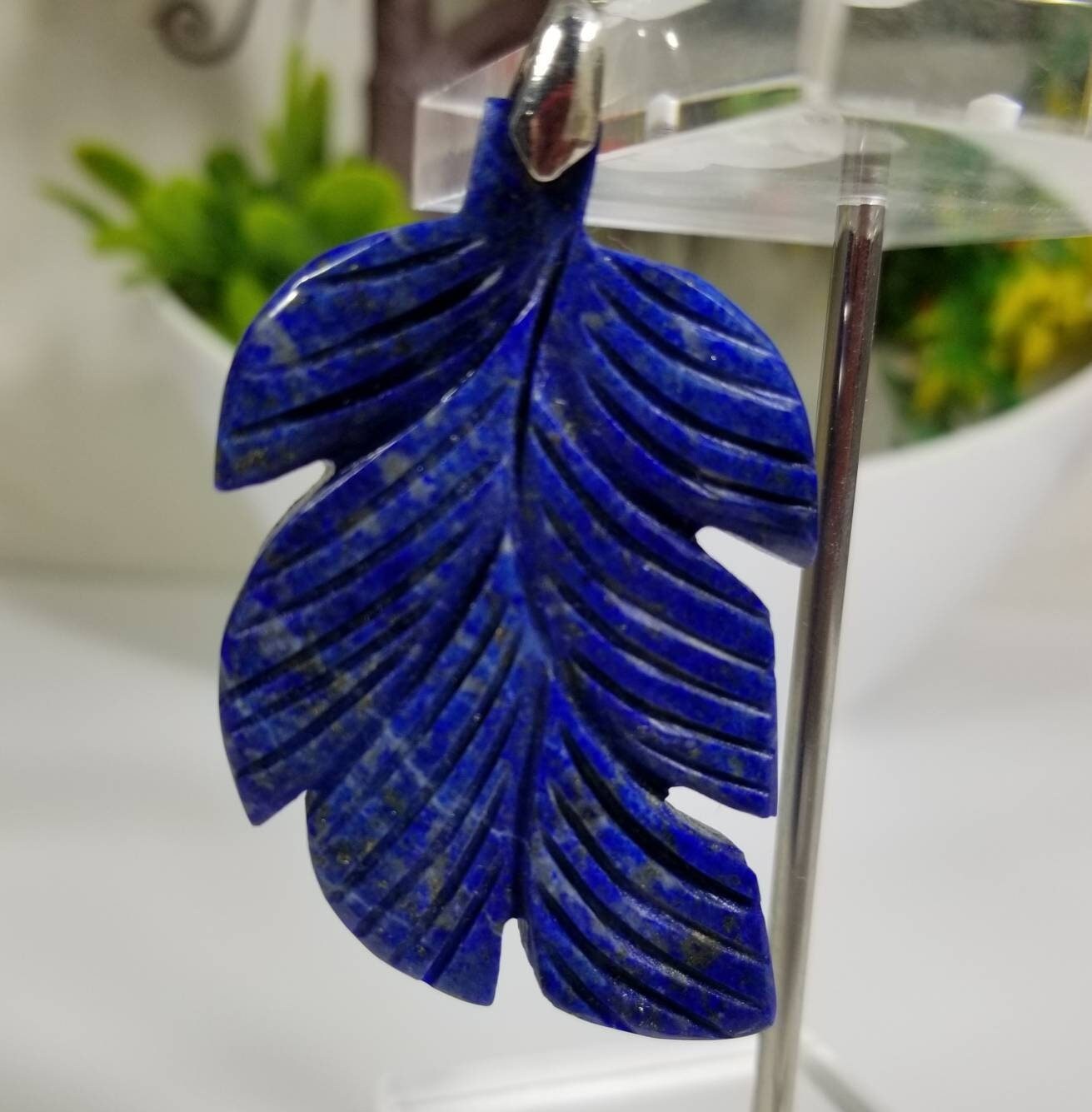 ARSAA GEMS AND MINERALSNatural good quality locket lapis lazuli leaf pendant - Premium  from ARSAA GEMS AND MINERALS - Just $8.00! Shop now at ARSAA GEMS AND MINERALS