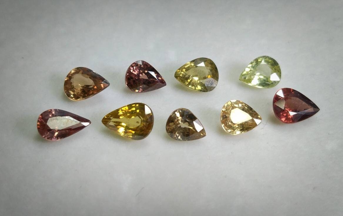 ARSAA GEMS AND MINERALSNatural top quality beautiful 13.5 carats VV clarity faceted pear shapes small jewlery set of small sized multicolor zircon gems - Premium  from ARSAA GEMS AND MINERALS - Just $65.00! Shop now at ARSAA GEMS AND MINERALS