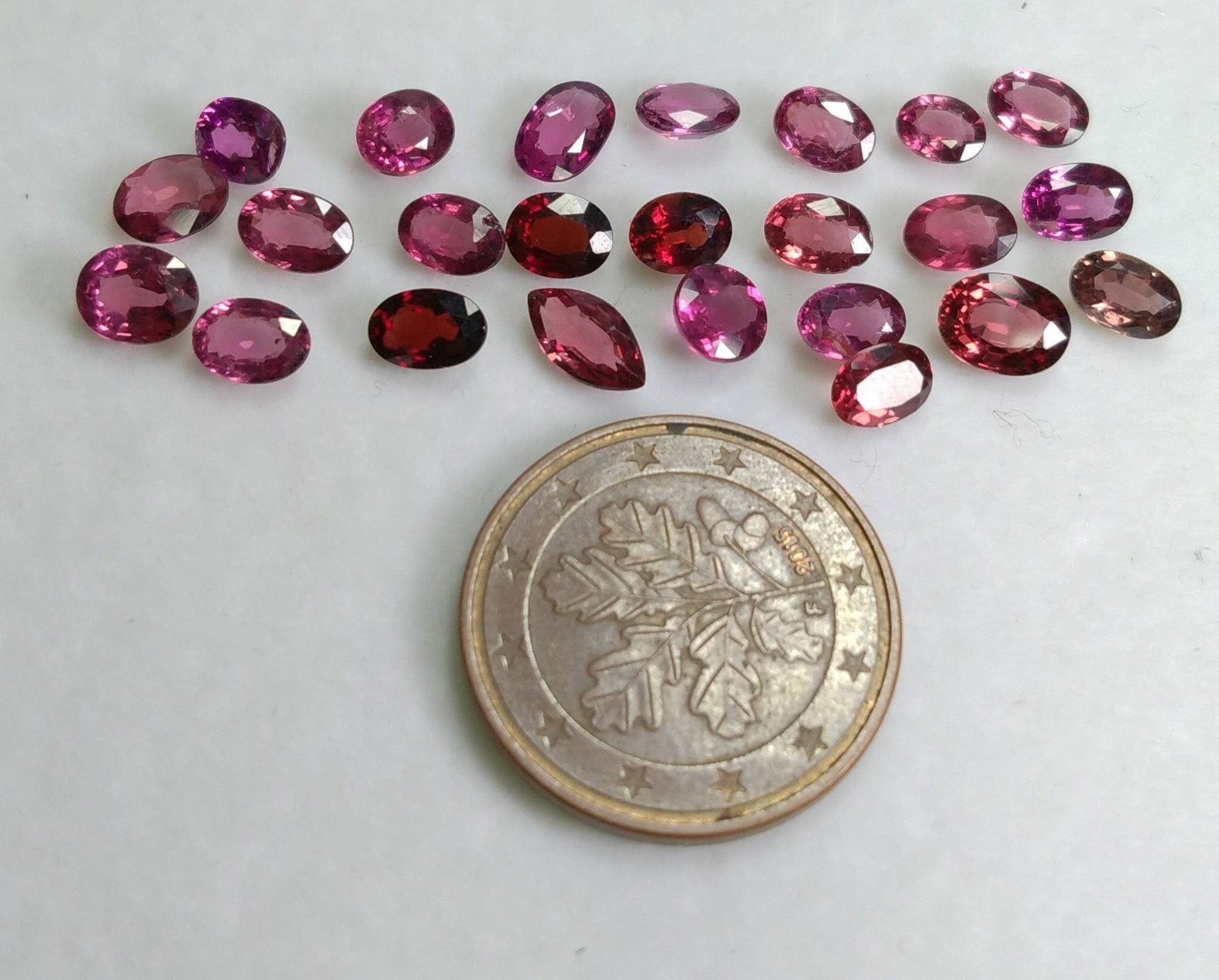 ARSAA GEMS AND MINERALSNatural top quality beautiful 15 carats VV clarity faceted oval shapes small jewlery set of small sized rhodolite garnet gems - Premium  from ARSAA GEMS AND MINERALS - Just $100.00! Shop now at ARSAA GEMS AND MINERALS