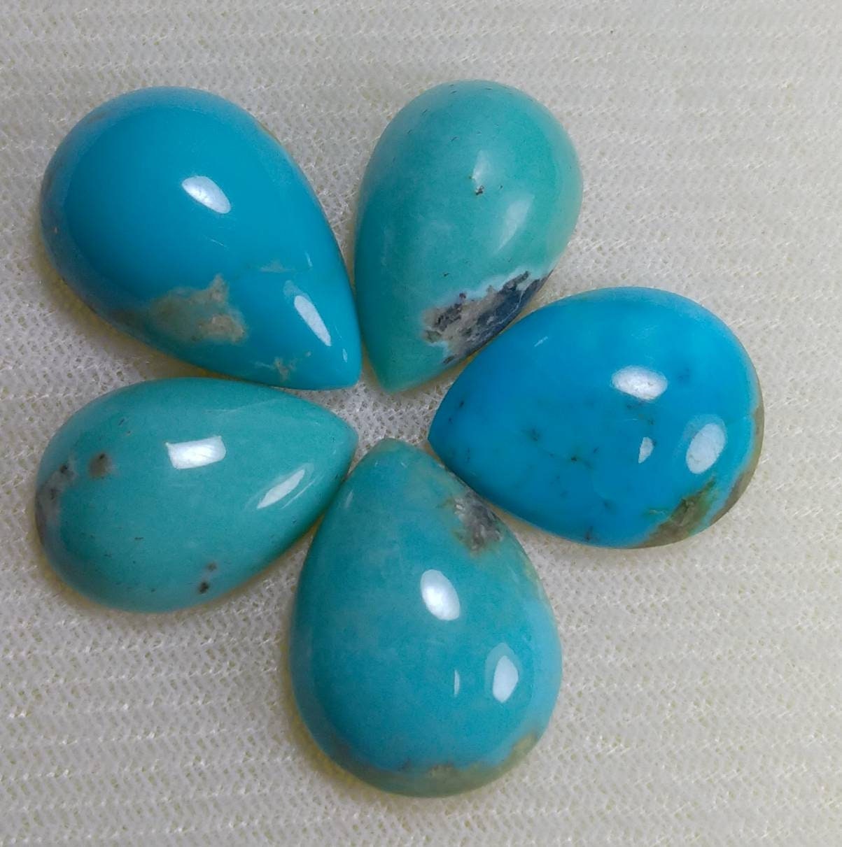 ARSAA GEMS AND MINERALSFine quality beautiful natural 54 carats pear shapes Small lot of turquoise Cabochons - Premium  from ARSAA GEMS AND MINERALS - Just $50.00! Shop now at ARSAA GEMS AND MINERALS