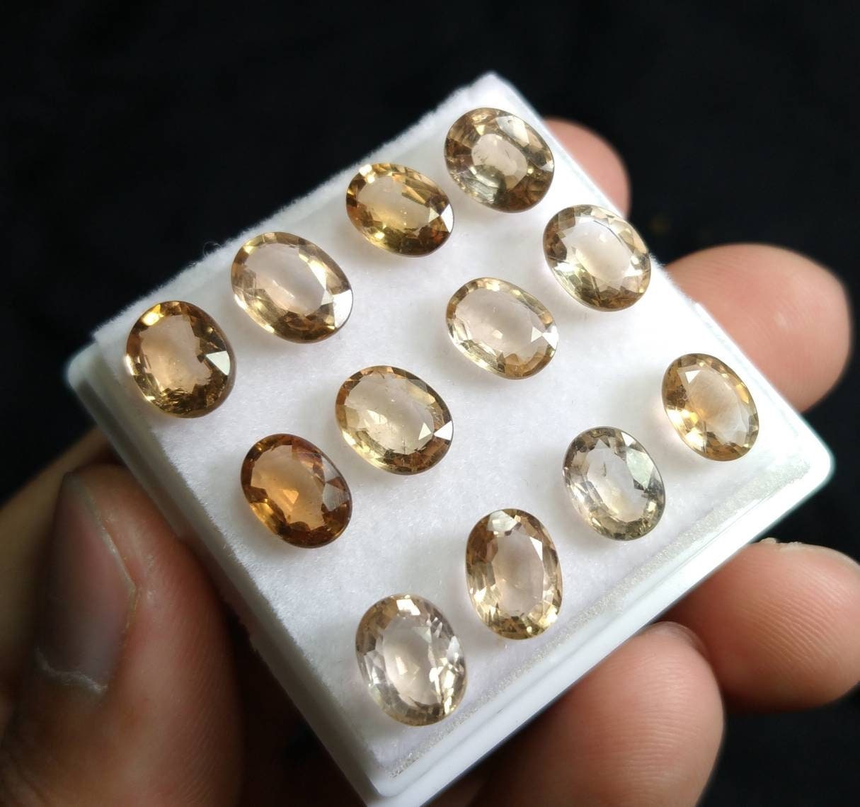 ARSAA GEMS AND MINERALSNatural fine quality beautiful 22 carats small Jewellery set of calibrated oval shapes faceted small sized topaz gems - Premium  from ARSAA GEMS AND MINERALS - Just $40.00! Shop now at ARSAA GEMS AND MINERALS