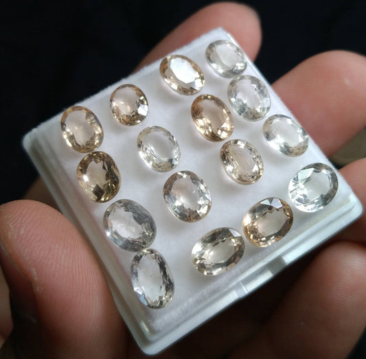ARSAA GEMS AND MINERALSNatural fine quality beautiful 29 carats small Jewellery set of calibrated oval shapes faceted small sized topaz gems - Premium  from ARSAA GEMS AND MINERALS - Just $60.00! Shop now at ARSAA GEMS AND MINERALS