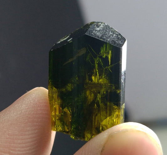 ARSAA GEMS AND MINERALSNatural clear aesthetic 3.3 gram Beautiful perfectly terminated etched pleochroic  epidote crystal - Premium  from ARSAA GEMS AND MINERALS - Just $25.00! Shop now at ARSAA GEMS AND MINERALS