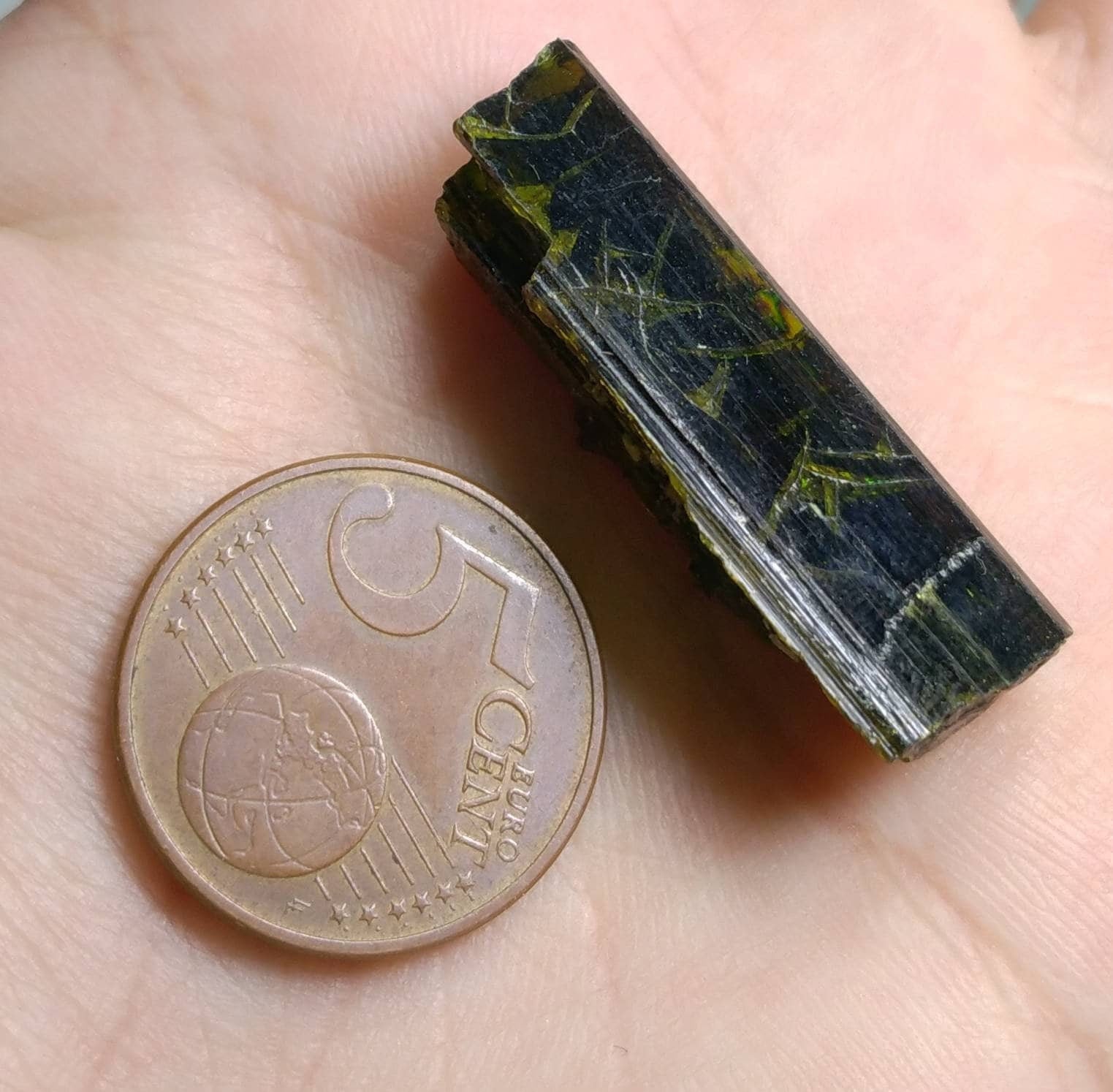 ARSAA GEMS AND MINERALSNatural clear aesthetic 7.1 gram Beautiful perfectly terminated etched pleochroic  epidote crystal - Premium  from ARSAA GEMS AND MINERALS - Just $30.00! Shop now at ARSAA GEMS AND MINERALS