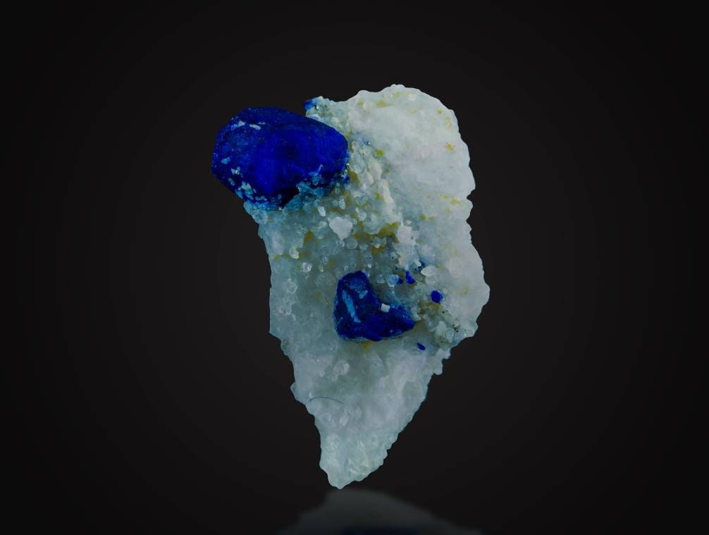 ARSAA GEMS AND MINERALSLazurite var hauyune on matrix on calcite Crystal, weight 23.7 grams - Premium  from ARSAA GEMS AND MINERALS - Just $55.00! Shop now at ARSAA GEMS AND MINERALS
