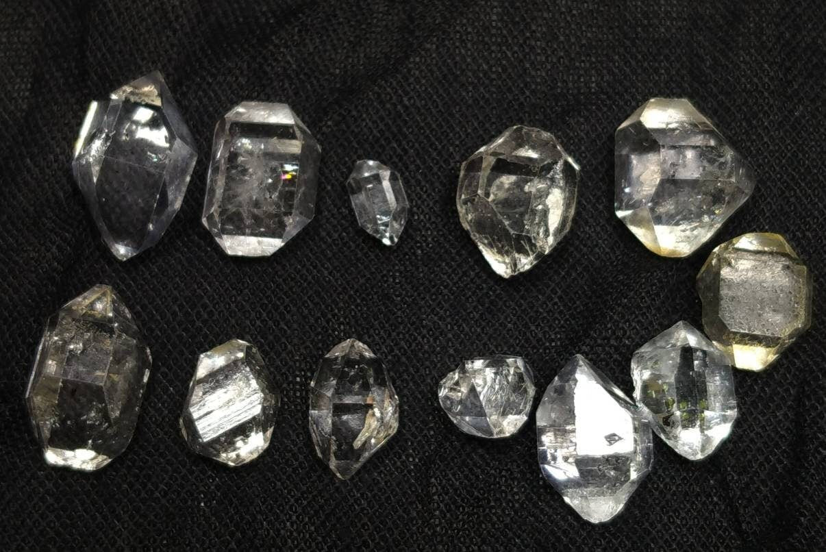 ARSAA GEMS AND MINERALSNatural aesthetic Beautiful 12.7 grams clear double terminated small lot of diamond quartz crystals - Premium  from ARSAA GEMS AND MINERALS - Just $50.00! Shop now at ARSAA GEMS AND MINERALS