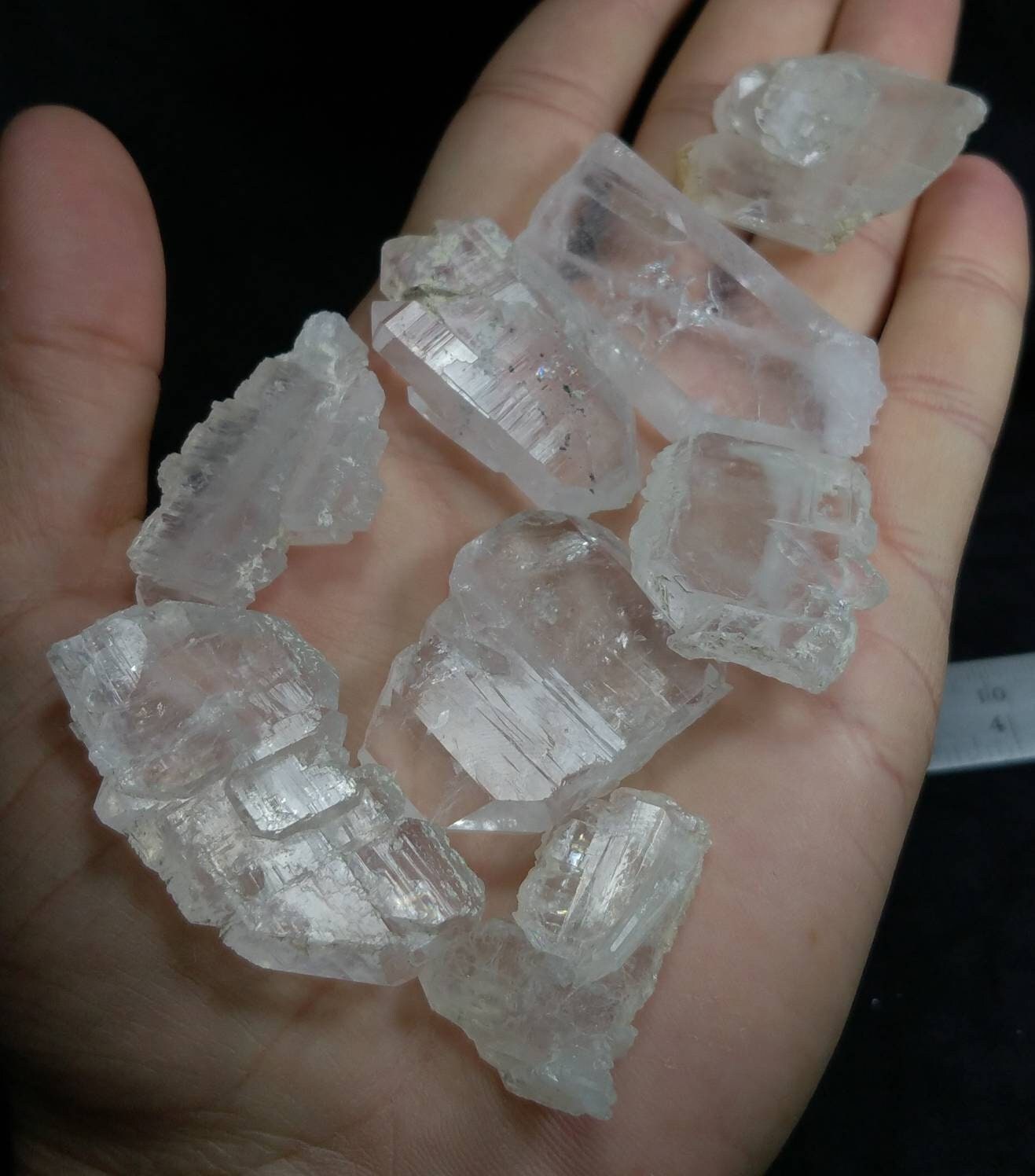 ARSAA GEMS AND MINERALSNatural beautiful Fine quality 88 grams clear terminated small lot of Faden Quartz crystals - Premium  from ARSAA GEMS AND MINERALS - Just $35.00! Shop now at ARSAA GEMS AND MINERALS