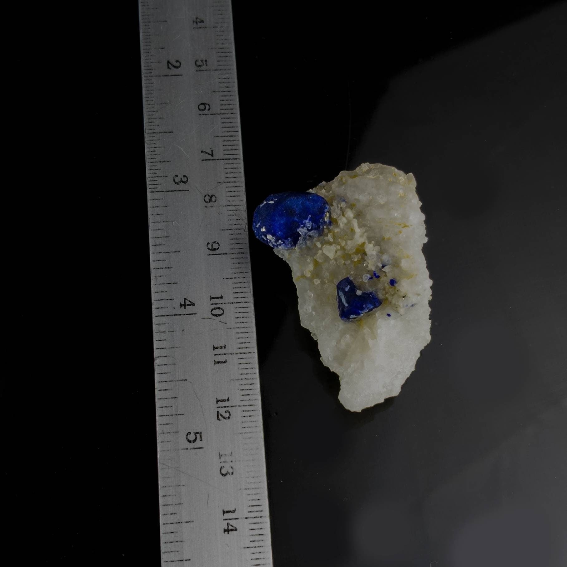 ARSAA GEMS AND MINERALSLazurite var hauyune on matrix on calcite Crystal, weight 23.7 grams - Premium  from ARSAA GEMS AND MINERALS - Just $55.00! Shop now at ARSAA GEMS AND MINERALS