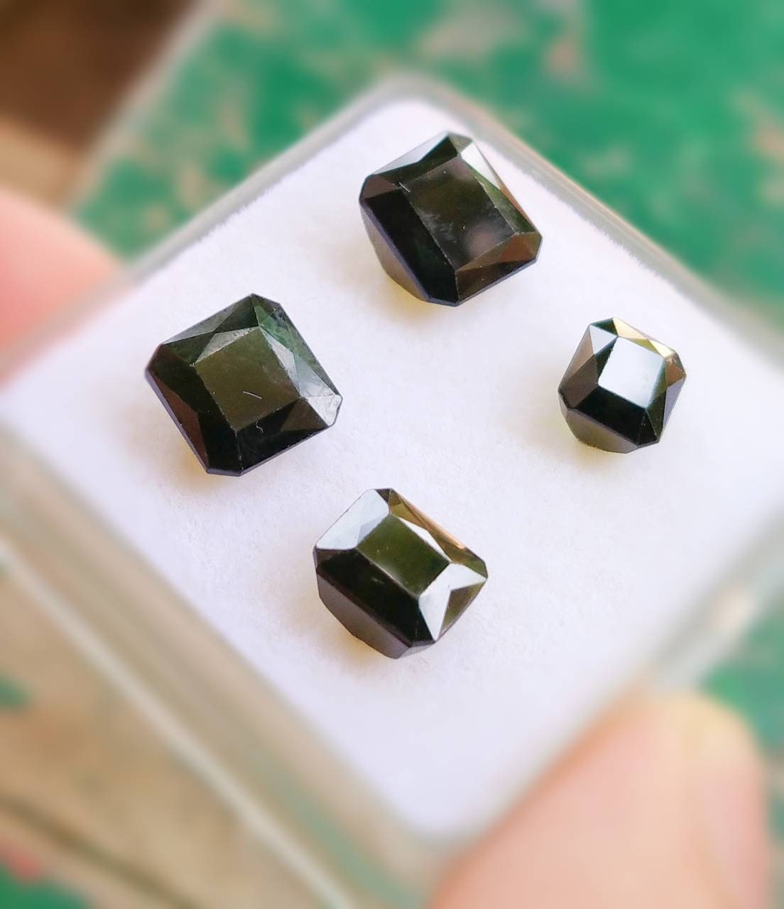 ARSAA GEMS AND MINERALSNatural fine quality beautiful 10 carats dark green color small lot of faceted radiant shapes tourmaline gems - Premium  from ARSAA GEMS AND MINERALS - Just $50.00! Shop now at ARSAA GEMS AND MINERALS