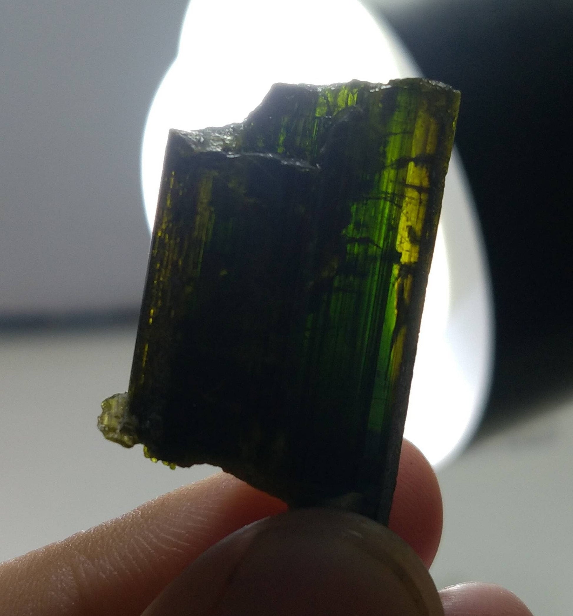 ARSAA GEMS AND MINERALSNatural clear aesthetic 10.7 gram Beautiful perfectly terminated etched pleochroic epidote crystal - Premium  from ARSAA GEMS AND MINERALS - Just $30.00! Shop now at ARSAA GEMS AND MINERALS