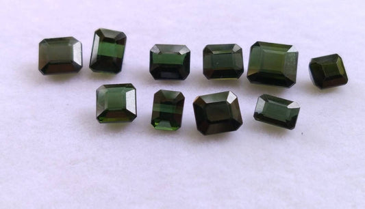 ARSAA GEMS AND MINERALSNatural fine quality beautiful 11 carats dark green color small lot of faceted radiant shapes tourmaline gems - Premium  from ARSAA GEMS AND MINERALS - Just $55.00! Shop now at ARSAA GEMS AND MINERALS