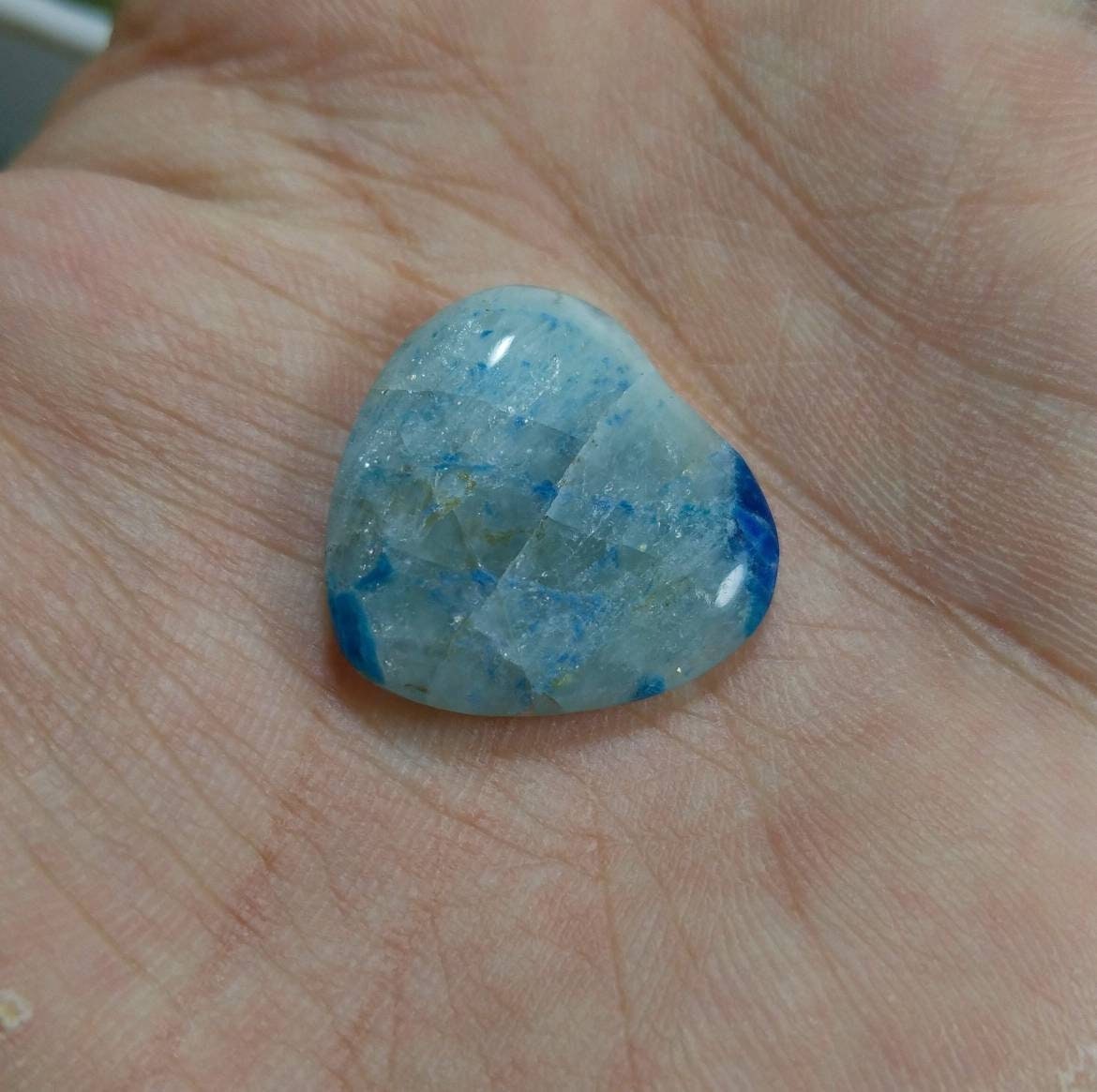 ARSAA GEMS AND MINERALSNatural fine quality beautiful 17 carats heart shape UV reactive afghanite cabochon - Premium  from ARSAA GEMS AND MINERALS - Just $34.00! Shop now at ARSAA GEMS AND MINERALS