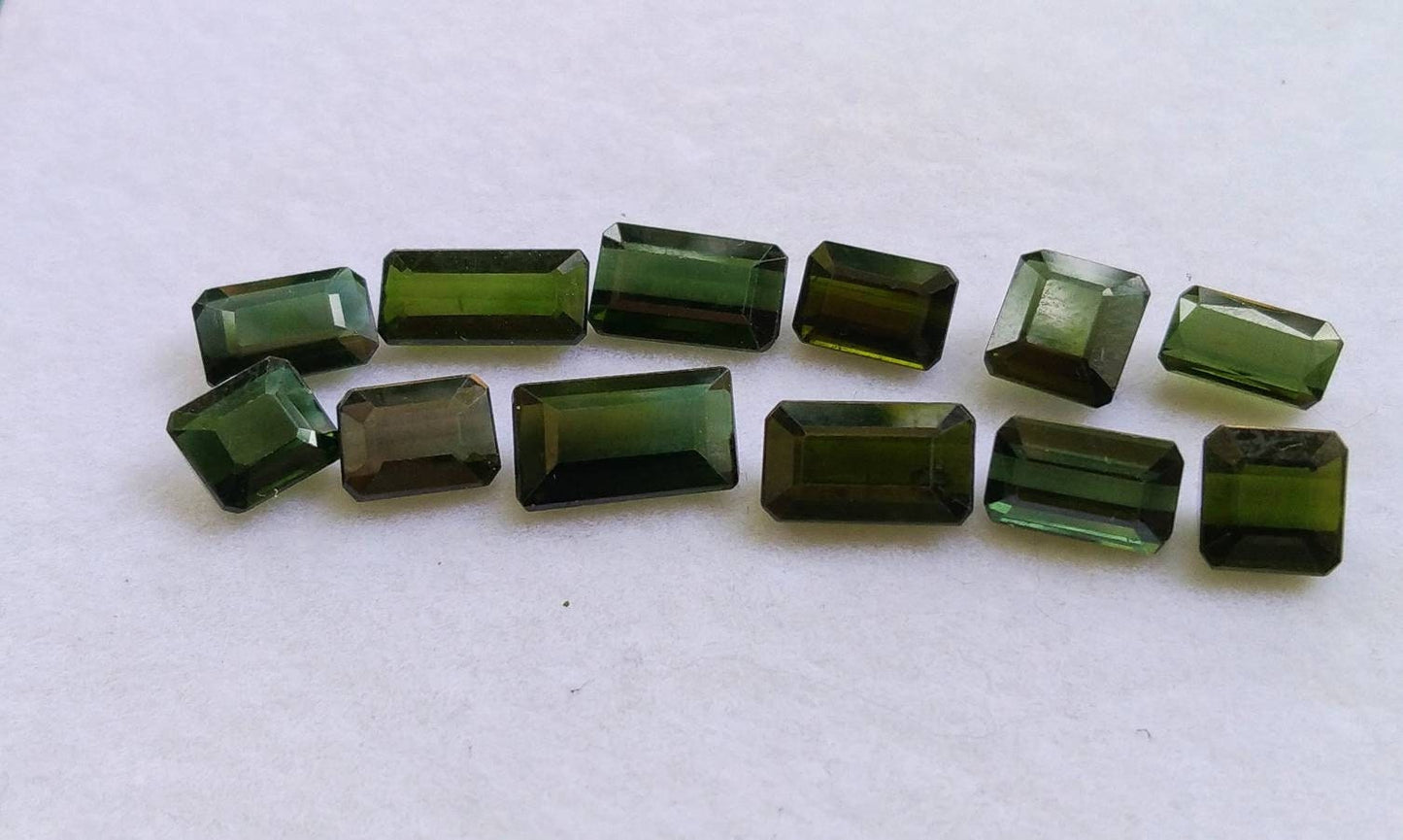 ARSAA GEMS AND MINERALSNatural fine quality beautiful 19 carats dark green color small lot of faceted radiant shapes tourmaline gems - Premium  from ARSAA GEMS AND MINERALS - Just $90.00! Shop now at ARSAA GEMS AND MINERALS