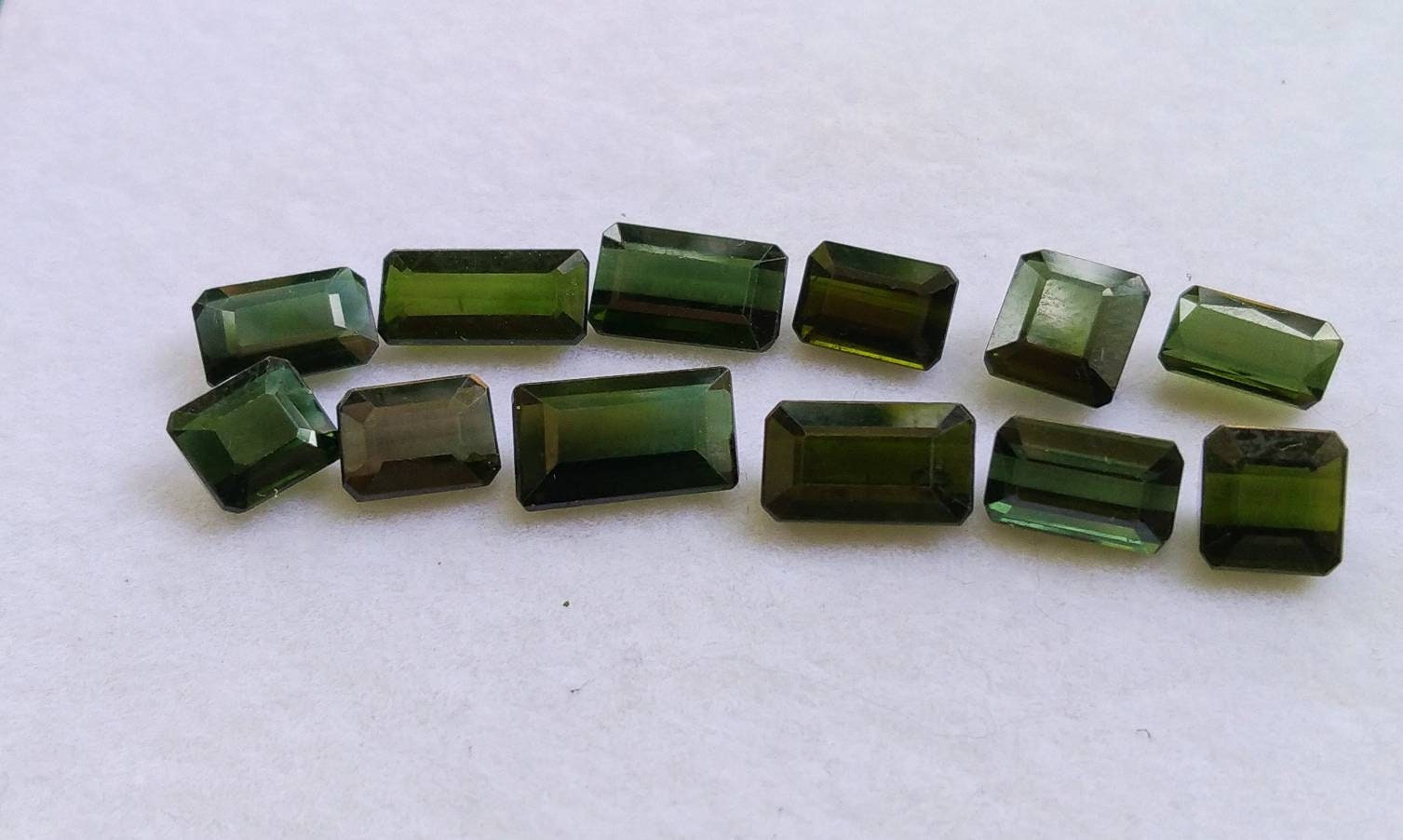 ARSAA GEMS AND MINERALSNatural fine quality beautiful 19 carats dark green color small lot of faceted radiant shapes tourmaline gems - Premium  from ARSAA GEMS AND MINERALS - Just $90.00! Shop now at ARSAA GEMS AND MINERALS