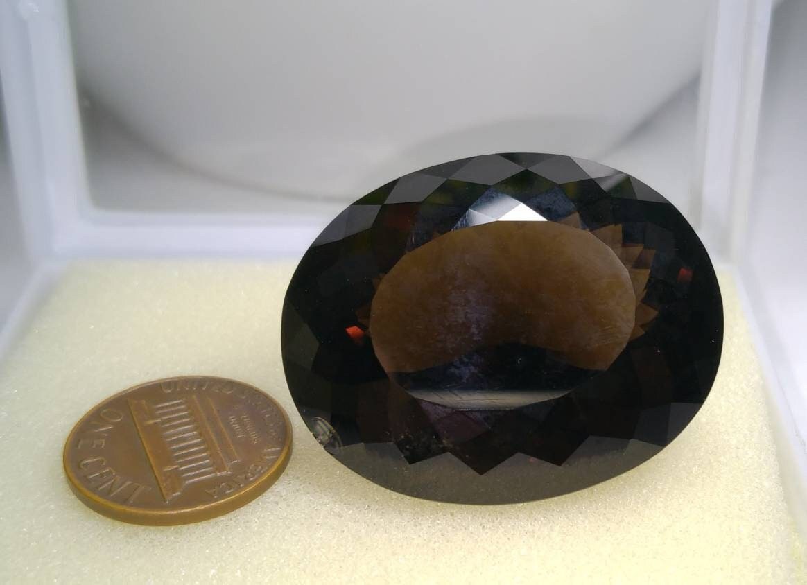 ARSAA GEMS AND MINERALSNatural large sized beautiful 120 carats faceted oval shape smokey quartz gem - Premium  from ARSAA GEMS AND MINERALS - Just $35.00! Shop now at ARSAA GEMS AND MINERALS