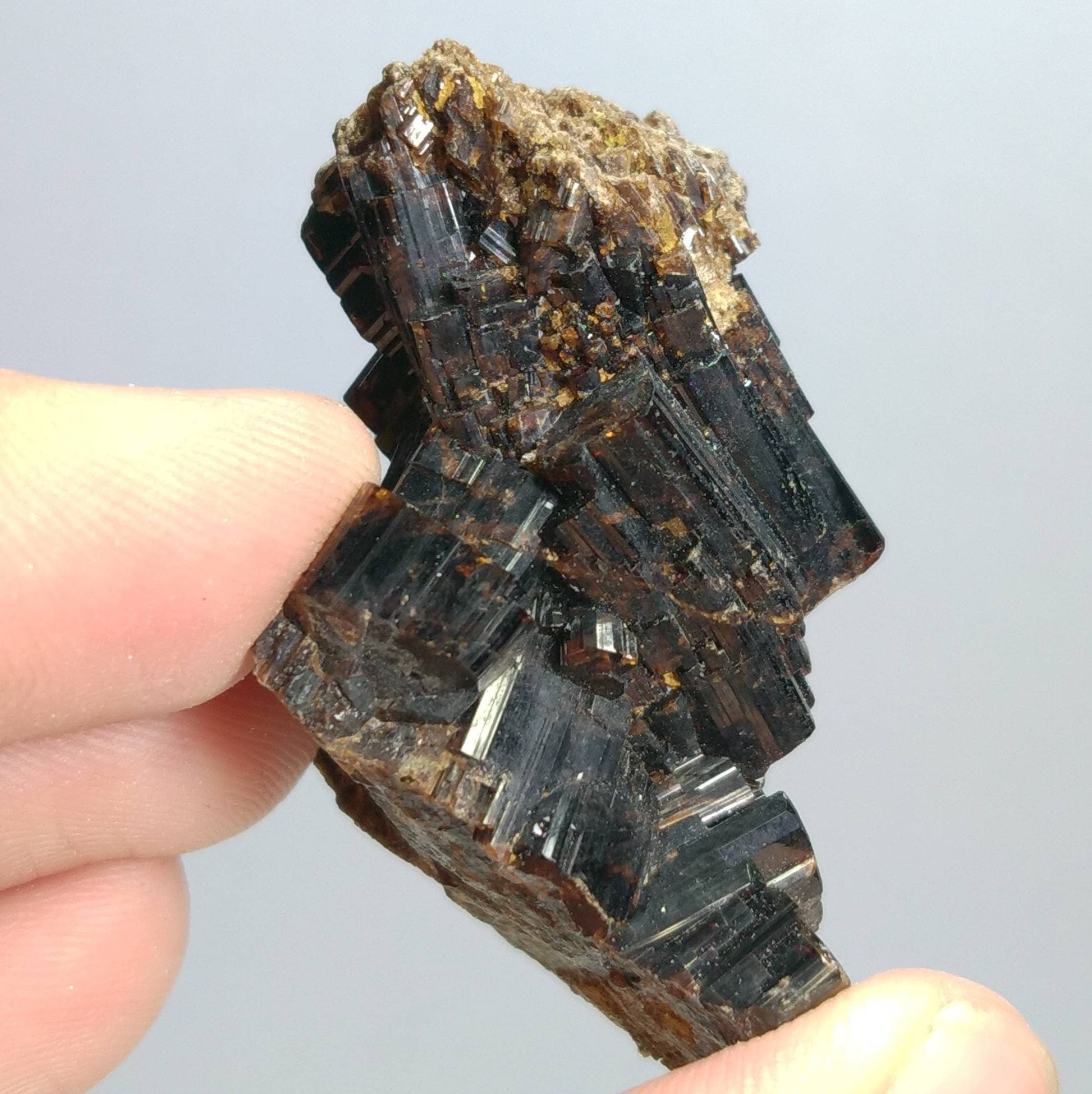 ARSAA GEMS AND MINERALSNatural top quality 32.3 grams High grade Vesuvianite cluster specimen. Showing dark brown color on its terminations. - Premium  from ARSAA GEMS AND MINERALS - Just $80.00! Shop now at ARSAA GEMS AND MINERALS