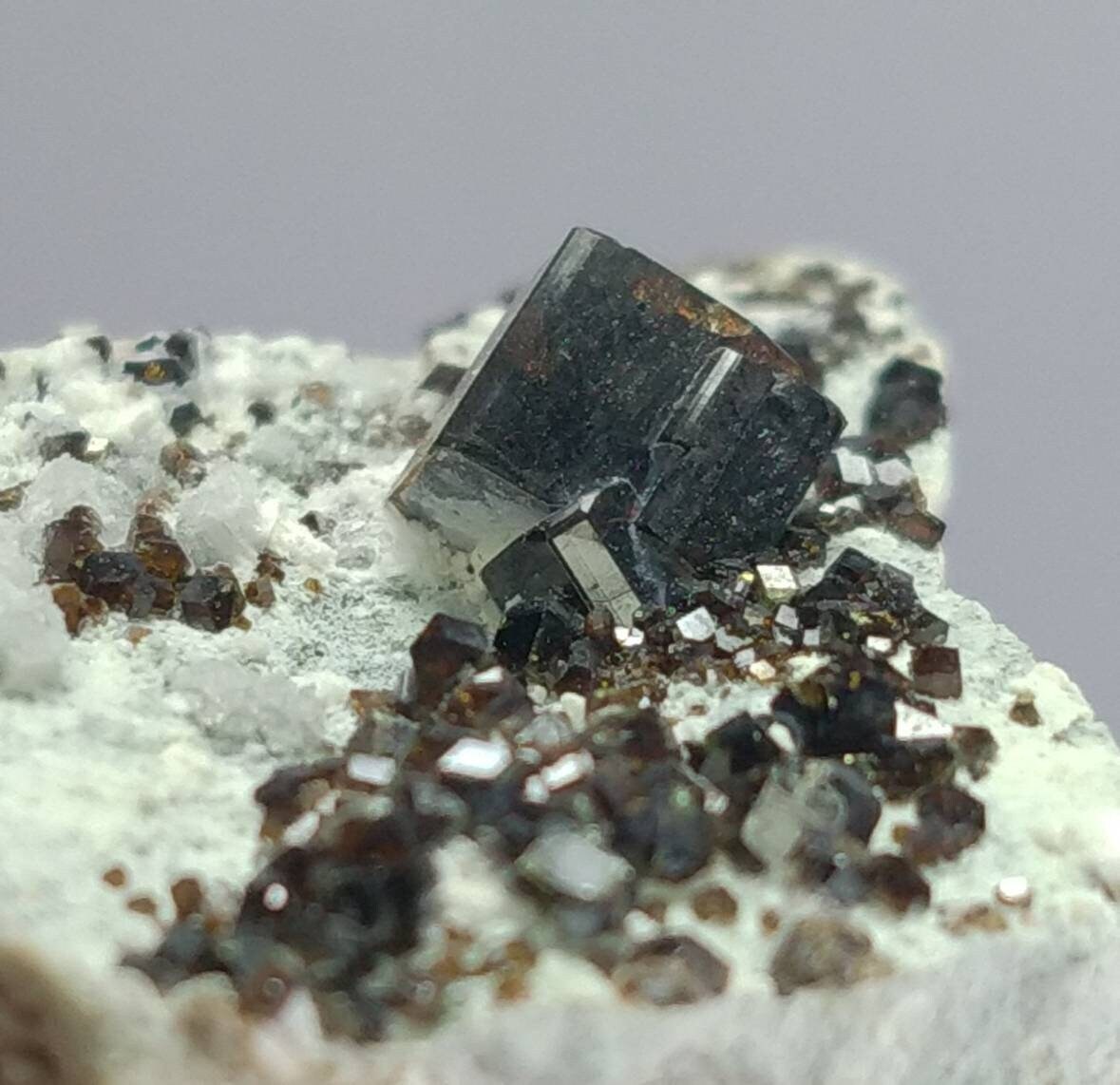 ARSAA GEMS AND MINERALSNatural top quality 34.2 grams Beautiful dark brown terminated crystal of vesuvianite aka idocrase on Albite matrix - Premium  from ARSAA GEMS AND MINERALS - Just $45.00! Shop now at ARSAA GEMS AND MINERALS