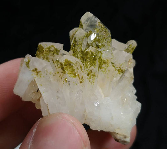 ARSAA GEMS AND MINERALSNatural top quality 37.7 grams one time found Very rare aesthetic green epidote are growing on quartz cluster - Premium  from ARSAA GEMS AND MINERALS - Just $75.00! Shop now at ARSAA GEMS AND MINERALS