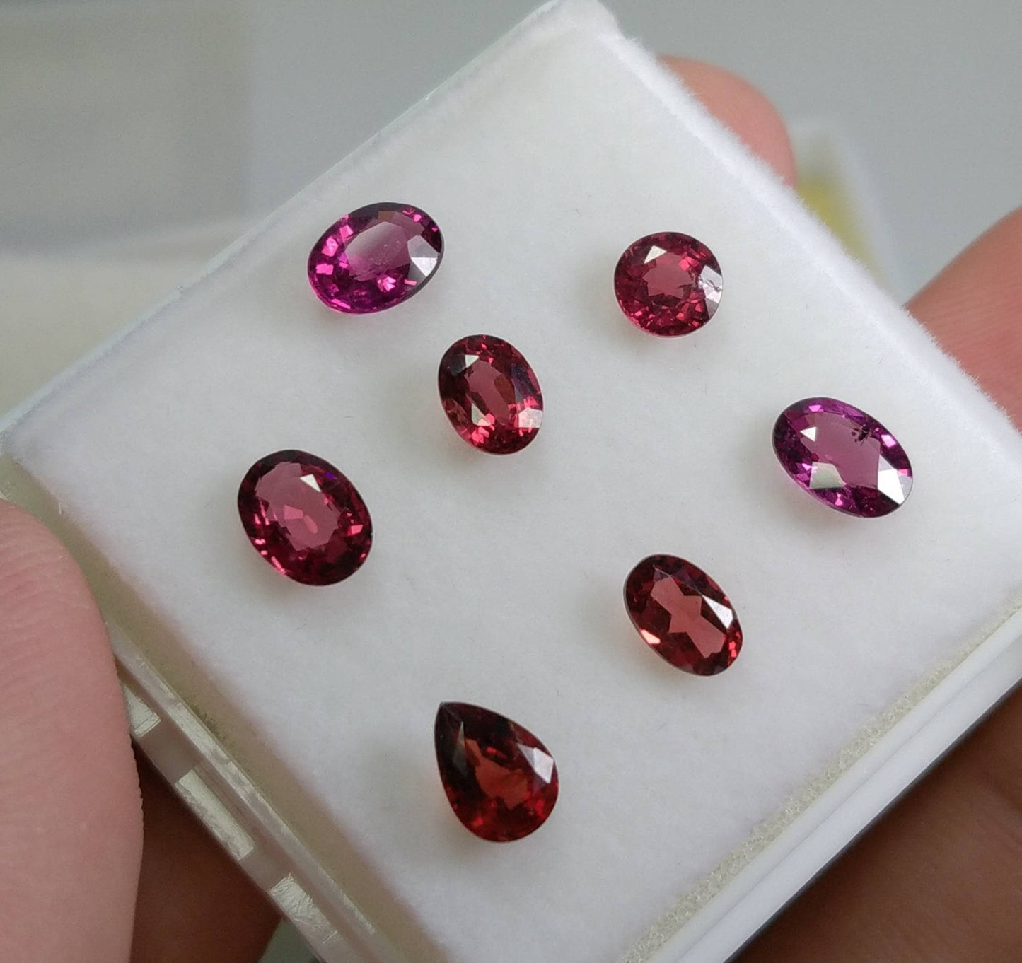ARSAA GEMS AND MINERALSNatural top quality beautiful 5.5 carat small lot of faceted oval shapes rhodolite garnet gems - Premium  from ARSAA GEMS AND MINERALS - Just $35.00! Shop now at ARSAA GEMS AND MINERALS