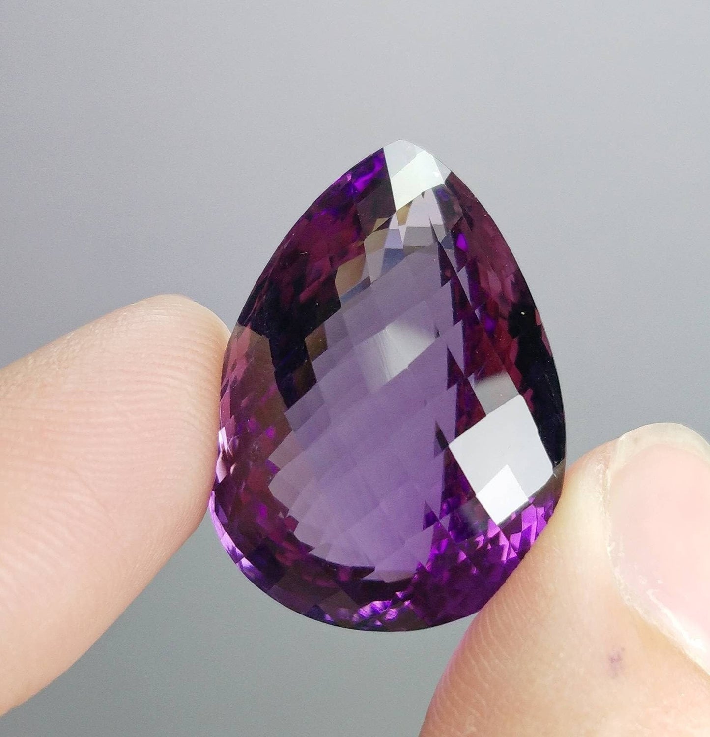 ARSAA GEMS AND MINERALSNatural top quality beautiful 70 carats eye clean clarity deep purple color faceted checkerboard shape amethyst gem - Premium  from ARSAA GEMS AND MINERALS - Just $200.00! Shop now at ARSAA GEMS AND MINERALS
