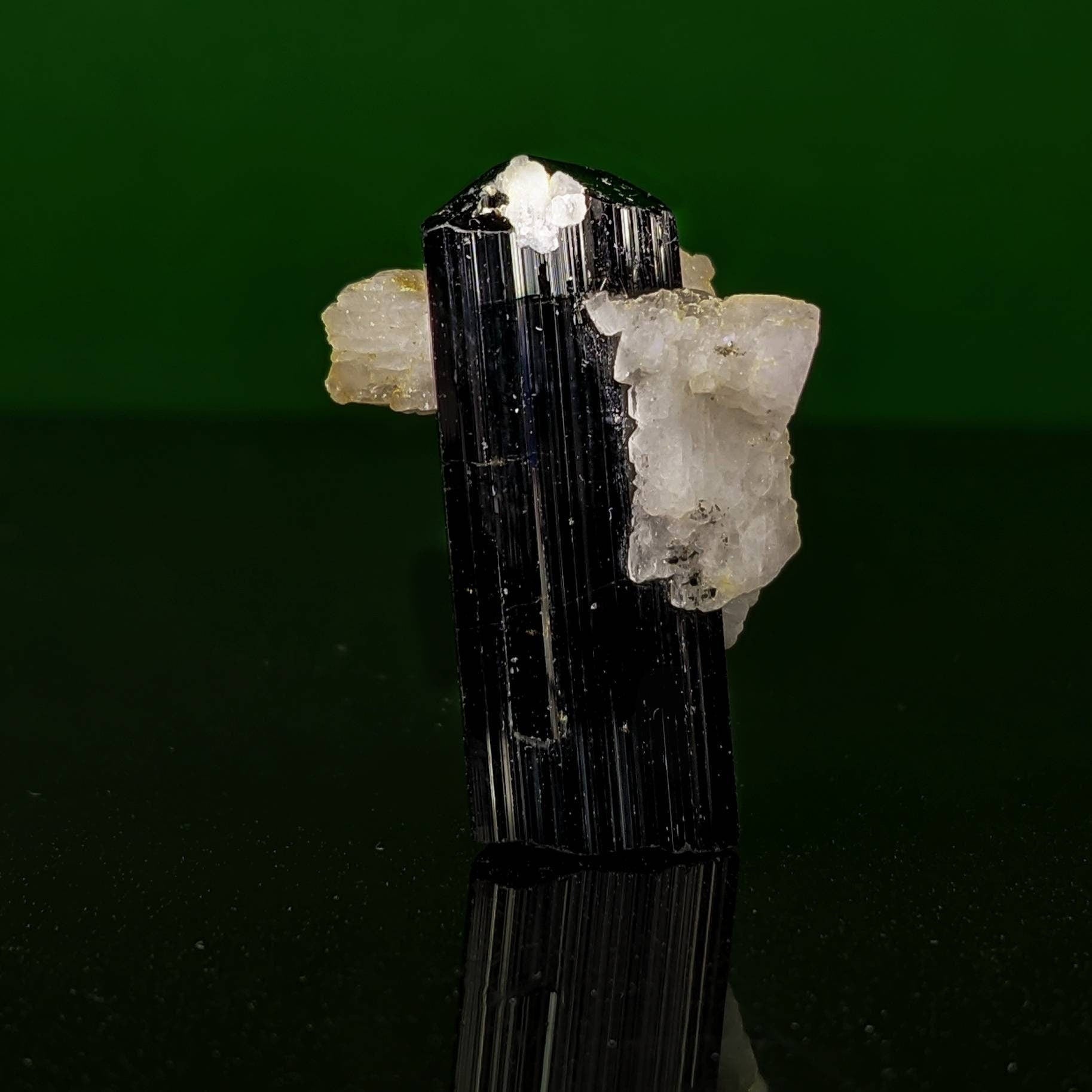 ARSAA GEMS AND MINERALSBlack tourmaline with albite terminated crystal from Skardu GilgitBaltistan Pakistan - Premium  from ARSAA GEMS AND MINERALS - Just $30.00! Shop now at ARSAA GEMS AND MINERALS