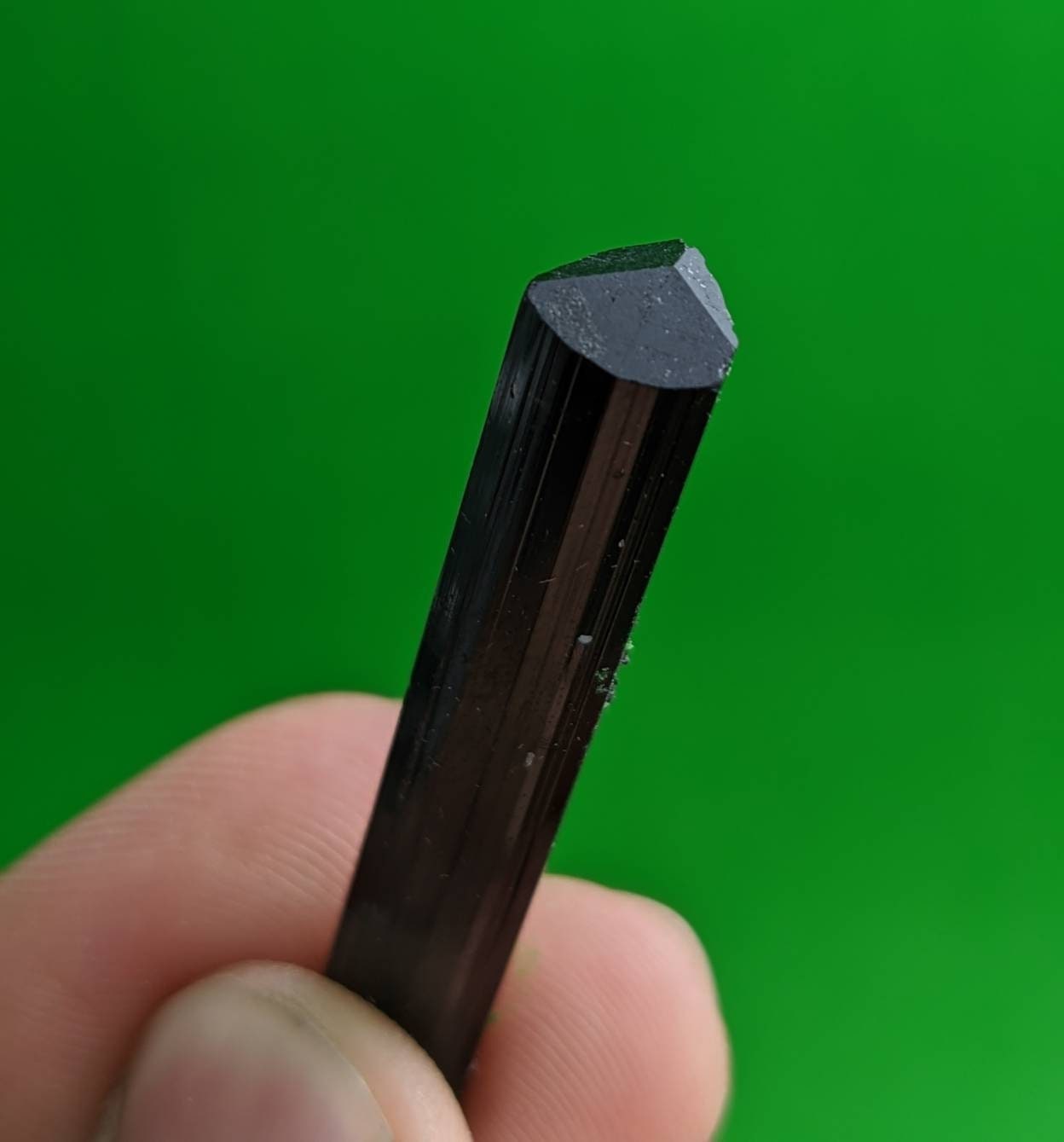 ARSAA GEMS AND MINERALSBlack tourmaline crystal terminated from Skardu GilgitBaltistan Pakistan , weight: 5.1 gram , length 4.7 cm - Premium  from ARSAA GEMS AND MINERALS - Just $25.00! Shop now at ARSAA GEMS AND MINERALS