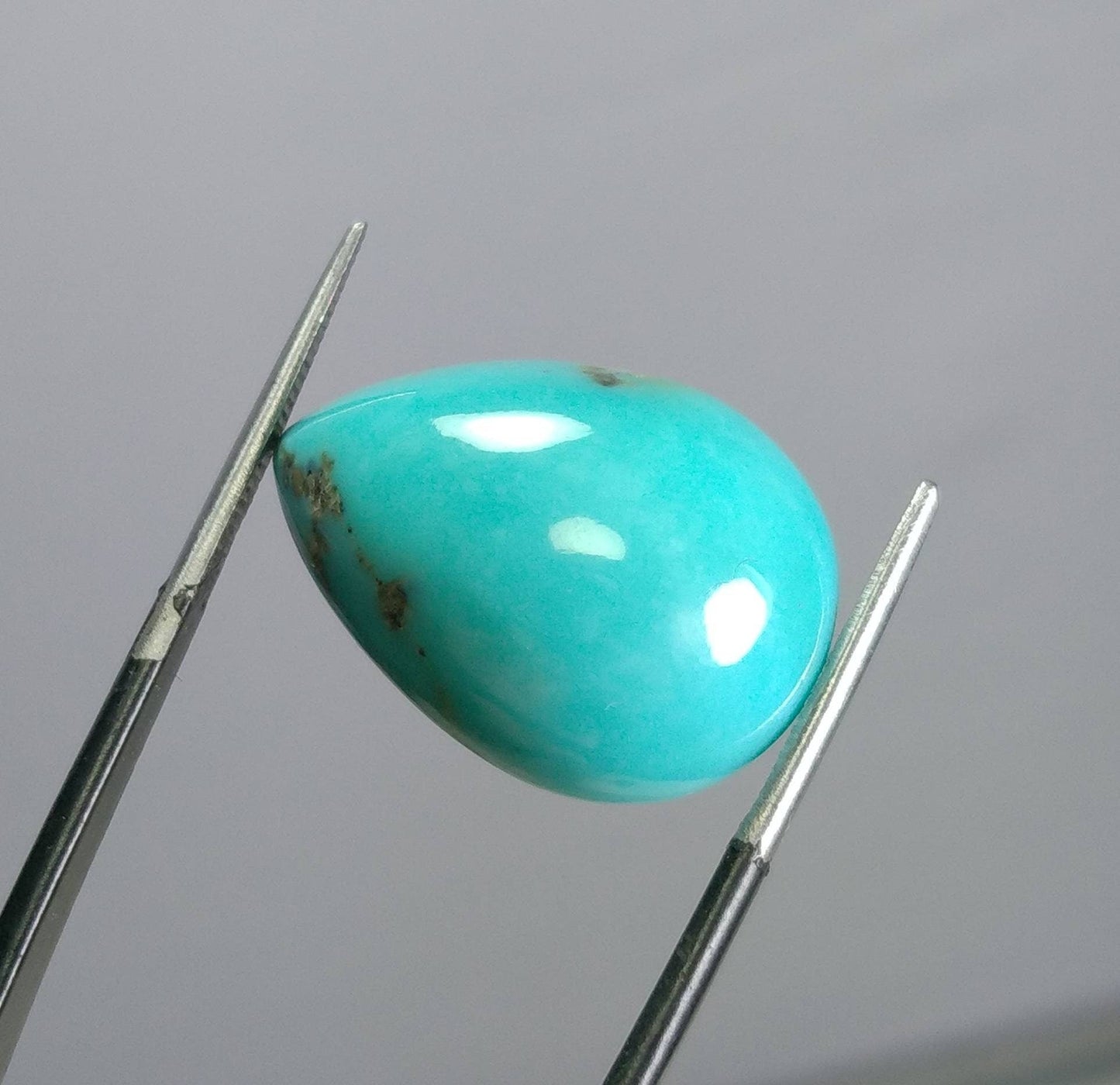 ARSAA GEMS AND MINERALSNatural aesthetic fine quality 18 carats pear shape kingman turquoise with pyrite cabochon - Premium  from ARSAA GEMS AND MINERALS - Just $25.00! Shop now at ARSAA GEMS AND MINERALS